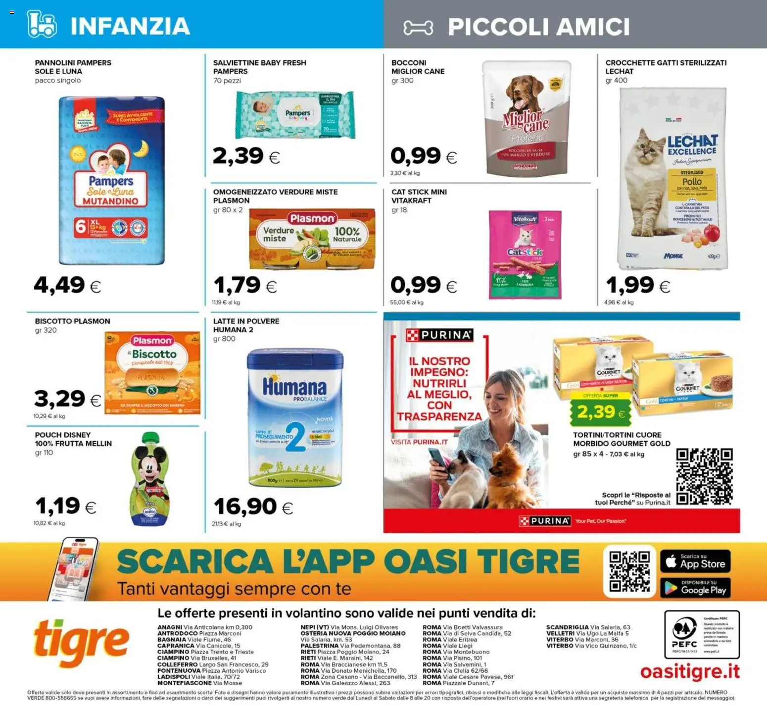 Volantino Tigre del 03.06.2026 | Pagina: 20 | Prodotti: Pannolini, Manzo, Salsa, Crocchette