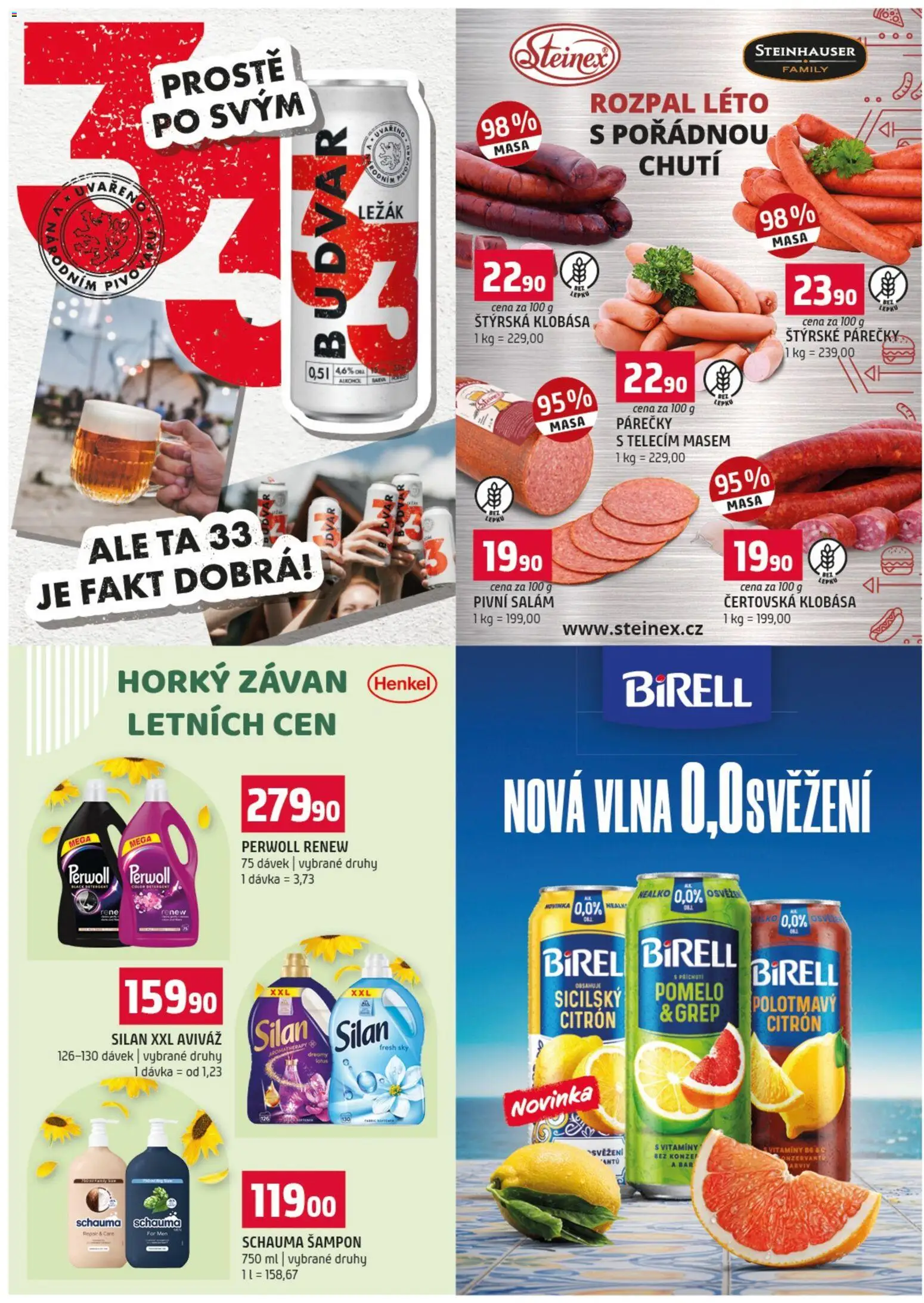 Terno leták od 05.08.2026 | Strana: 16 | Produkty: Salám, Klobása, Perwoll, Citron