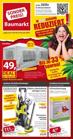 Sonderpreis Baumarkt Prospekt ab 01.08.2026 gültig