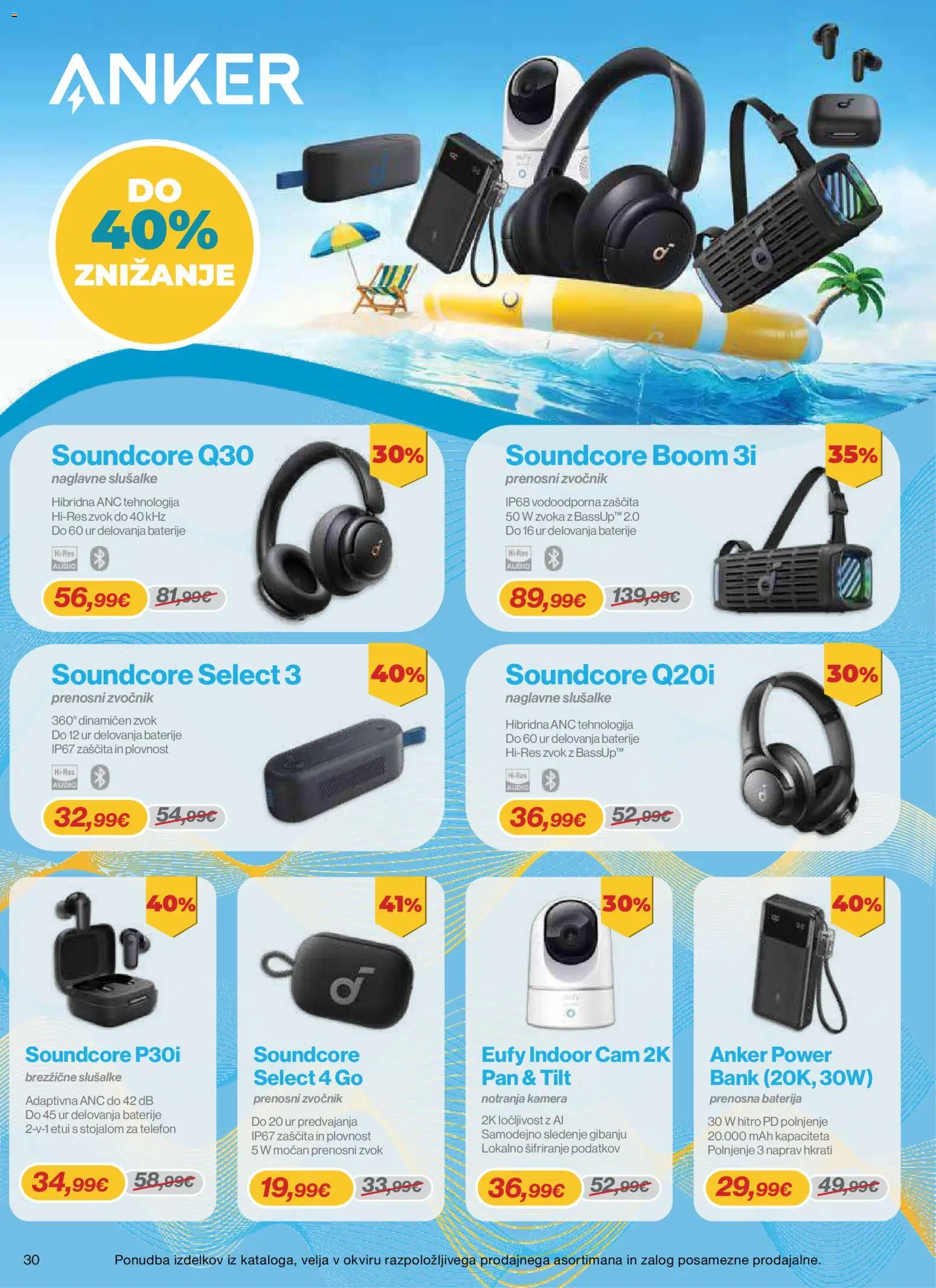 Novi Mercator katalog ponudbe – veljaven od 13.08.2026 | Stran: 30 | Izdelki: Telefon, Baterija, Slusalke, Kamera