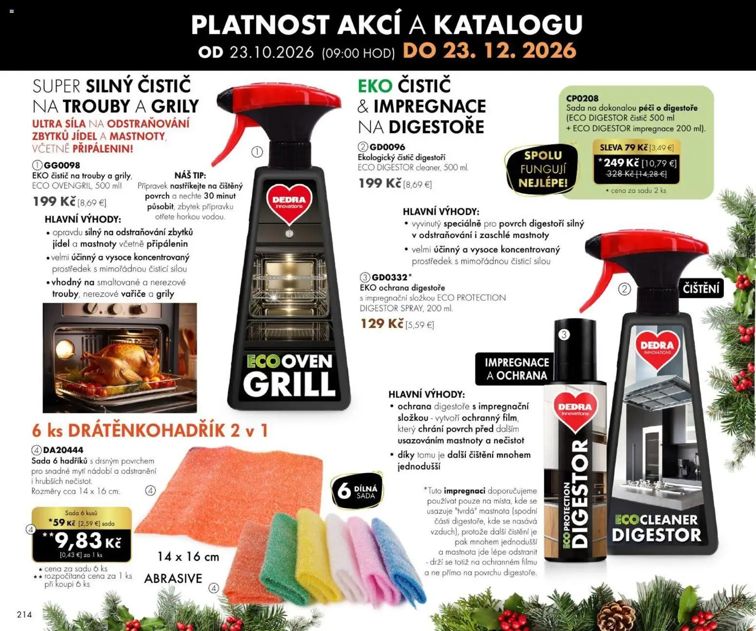 Nové Dedra akcie – leták je platný od 23.10.2026 | Strana: 114 | Produkty: Digestor