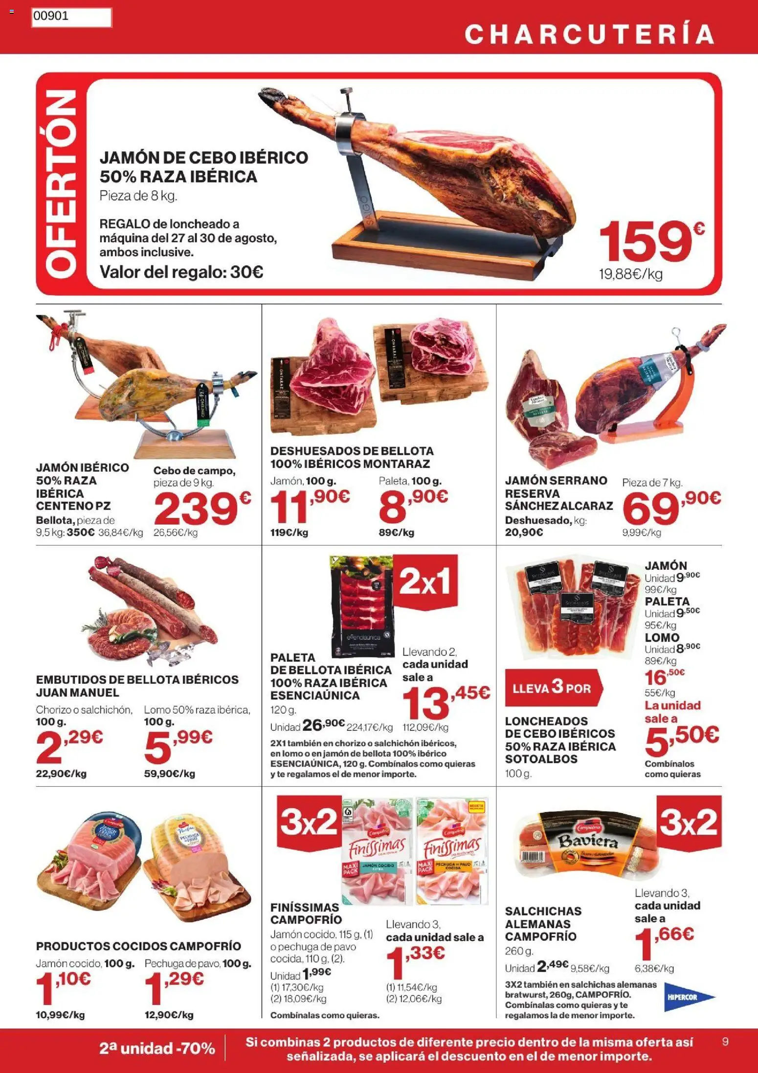 Hipercor catálogo │ válido desde el 26/08/2026 | Página: 9 | Productos: Jamón ibérico, Té, Loncheado, Pavo