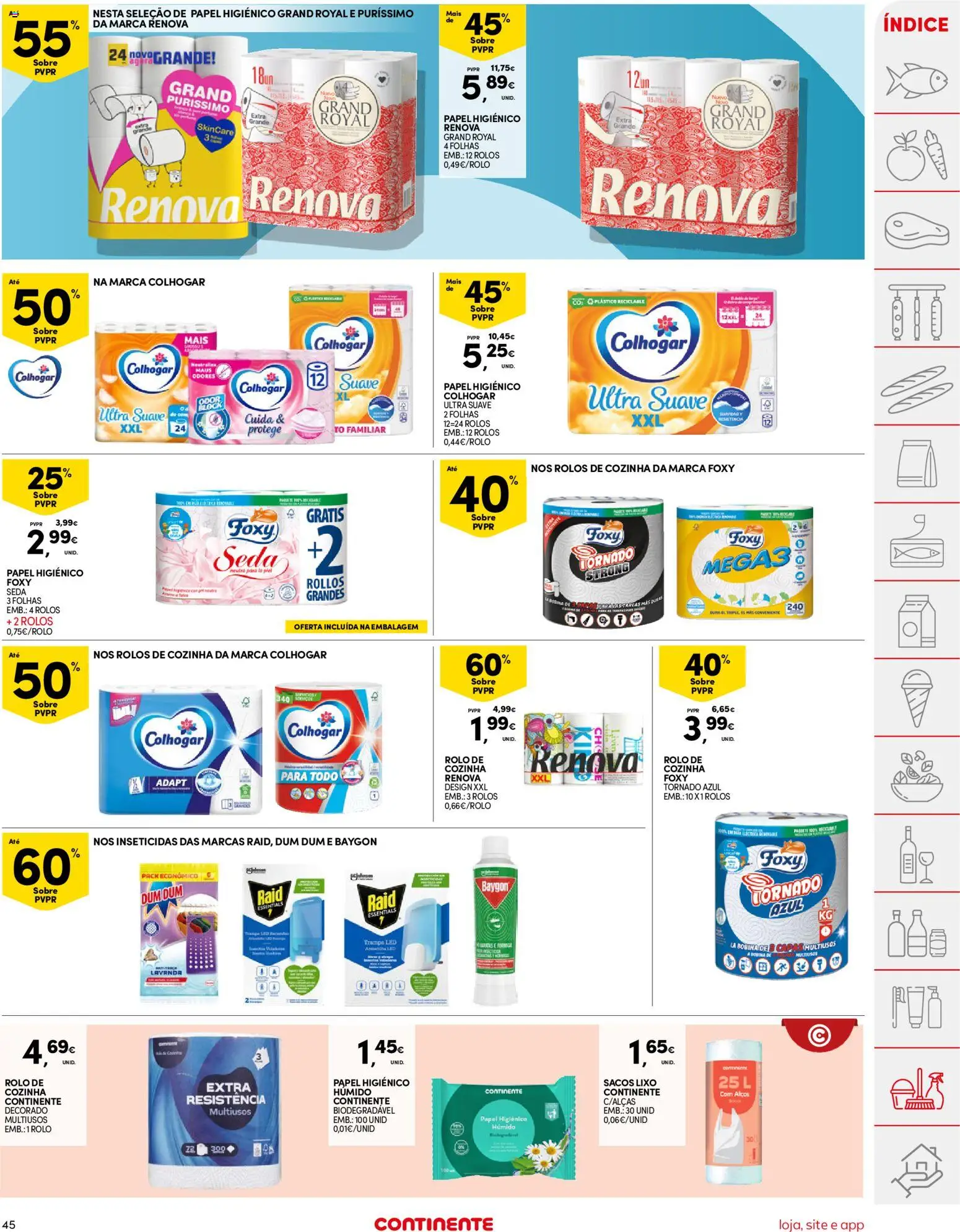 Continente folheto │ válido de 19.05.2026 | Página: 45 | Produtos: Papel higiénico