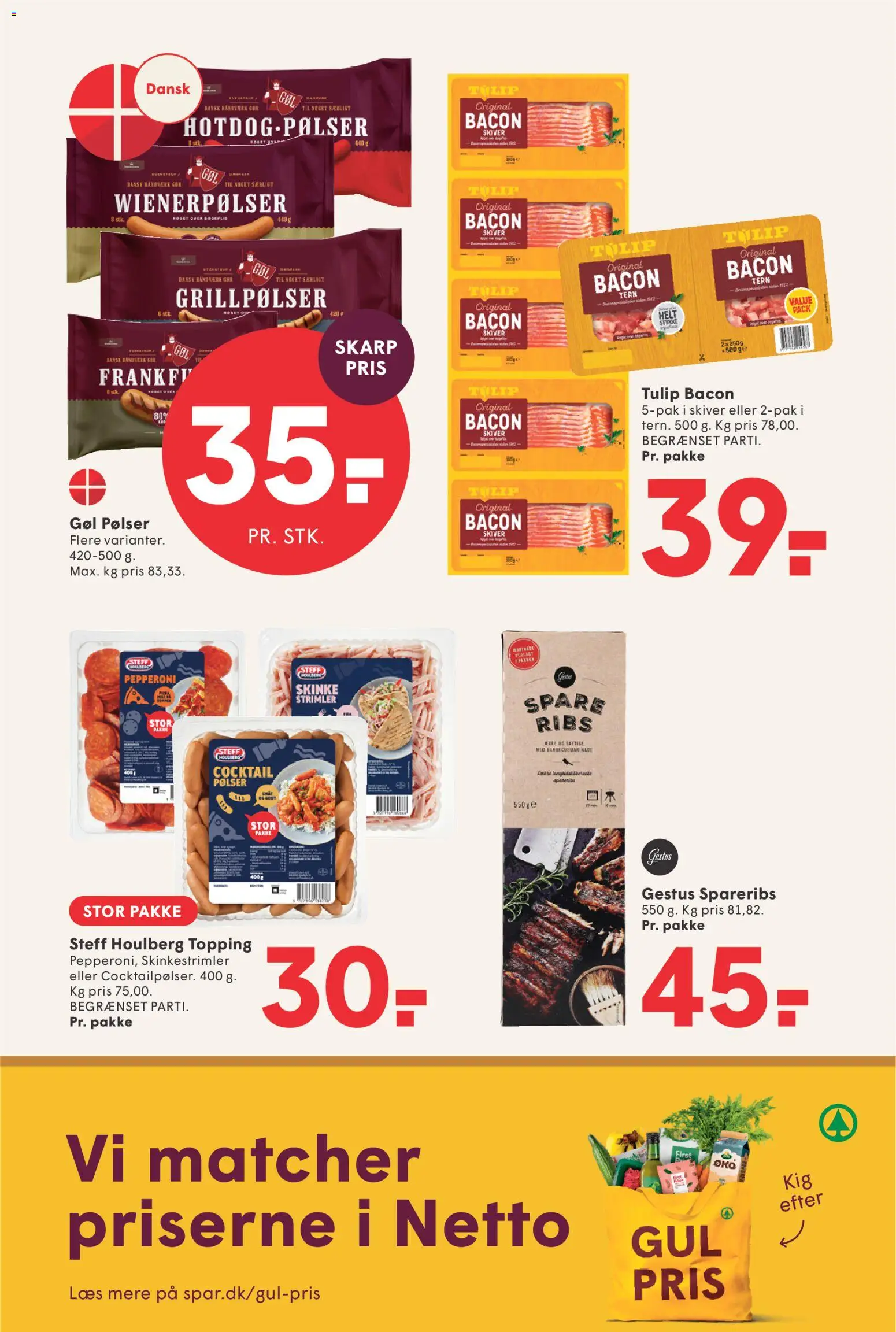 Spar tilbudsavis – gyldig fra 11/09/2026 | Side: 13 | Produkter: Pølser, Ribs, Grillpølser, Bacon