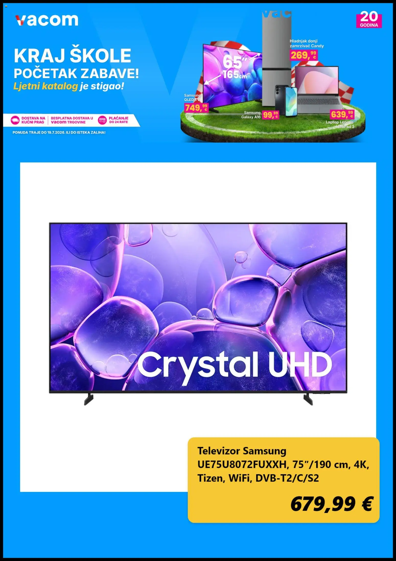 Vacom katalog | vrijedi od 06.07.2026 | Stranica: 5 | Proizvodi: Tv, Televizor, Hladnjak, Zamrzivač