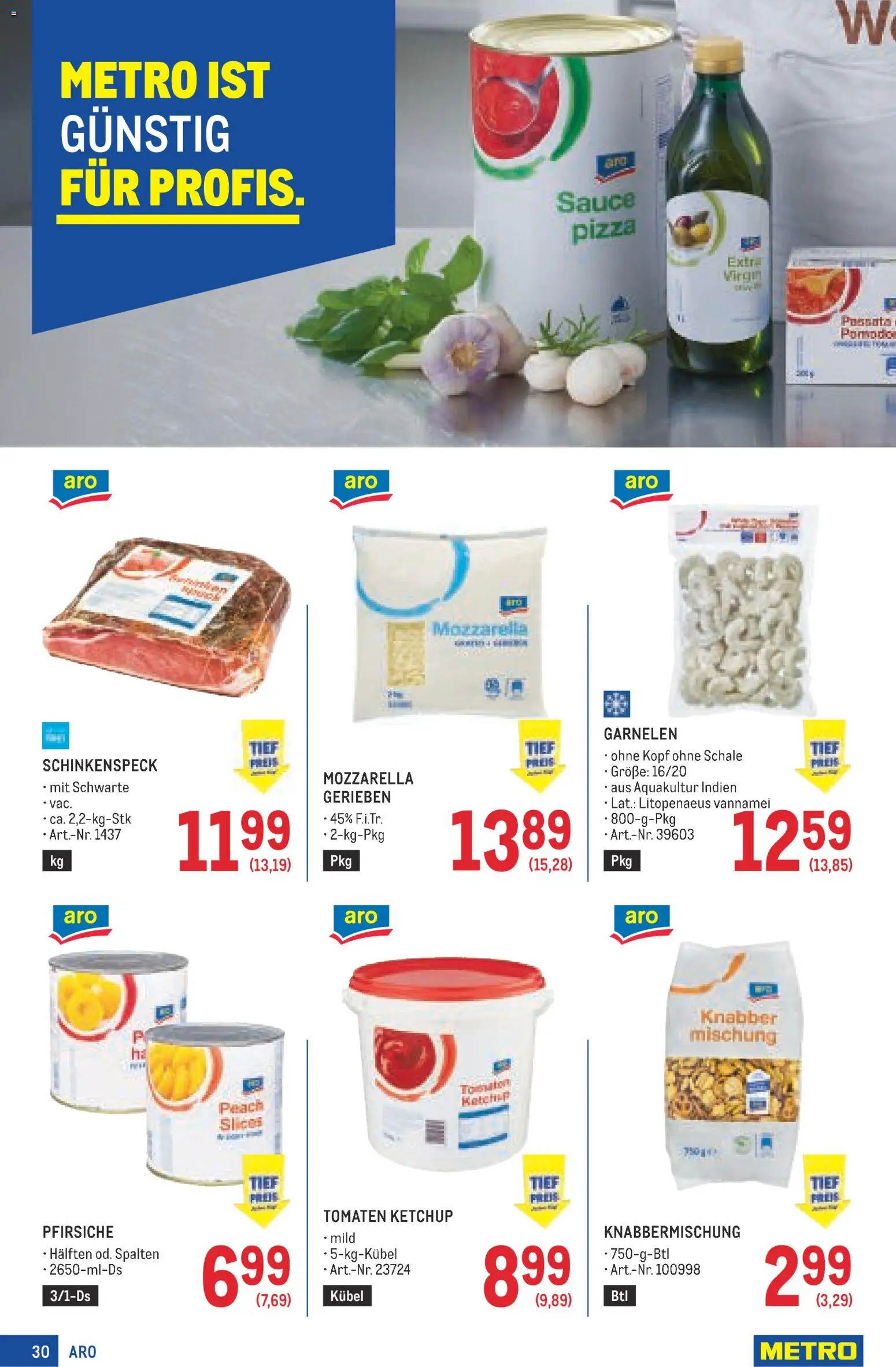 Metro angebote Profi gültig ab 09.07.2026 | Seite: 30 | Produkte: Ketchup, Pizza, Tomaten