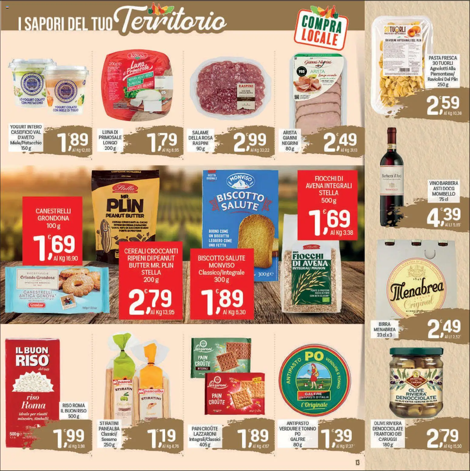 Volantino CRAI del 11.06.2026 | Pagina: 13 | Prodotti: Birra, Cereali, Latte, Olio