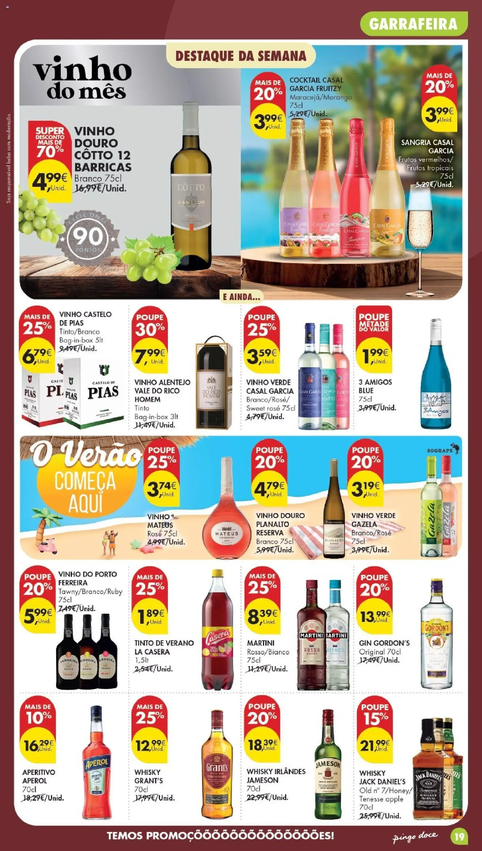 Pingo Doce Poupe Esta Semana Madeira │ válido de 28/07/2026 | Página: 19 | Produtos: Whisky, Aperol, Vinho, Gin