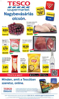 Tesco Szupermarket akciós újság - amely érvényes a következő dátumtól: 2026.09.03.