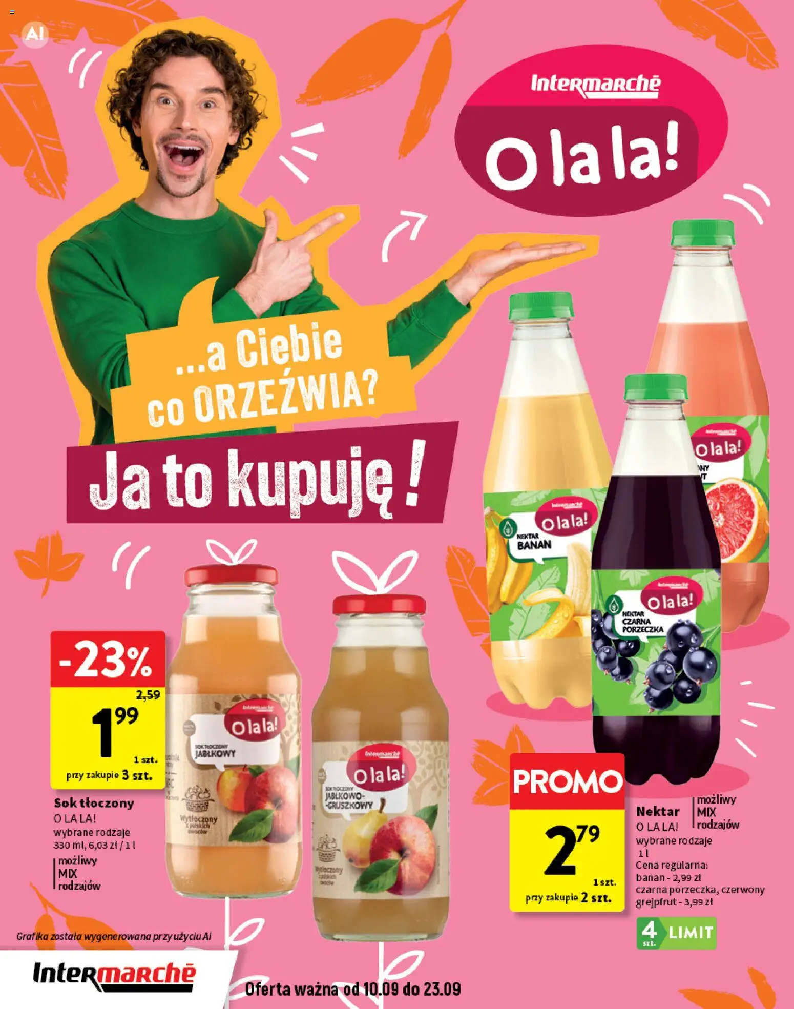 Intermarche gazetka - O La La! Ja to kupuję! od 10.09.2026 | Strona: 14 | Produkty: Porzeczka, Sok, Banan, Grejpfrut