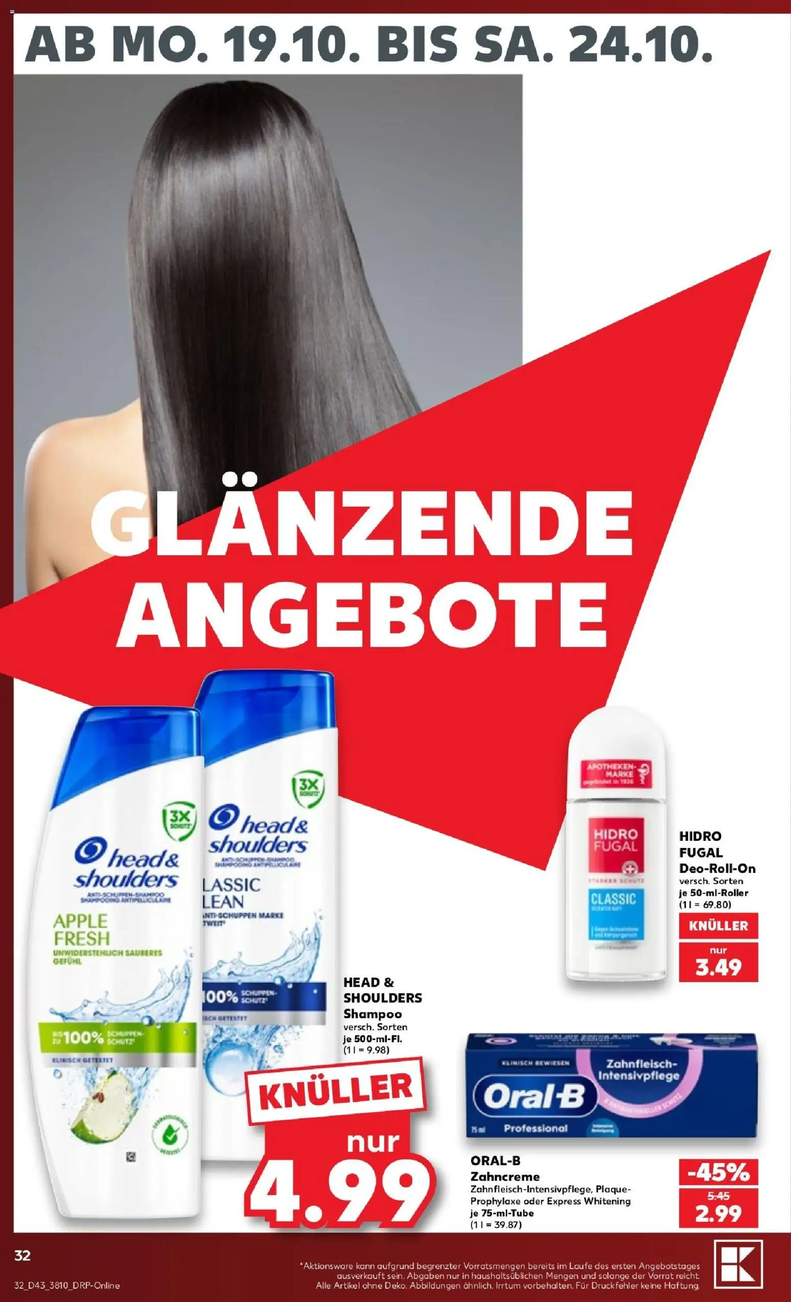 Kaufland Prospekt Berlin – gültig ab 19.10.2026 | Seite: 32 | Produkte: Head & shoulders, Shampoo, Apple