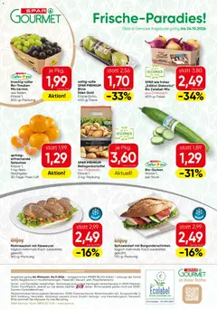 SPAR Gourmet Flugblatt ab 22.10.2026 gültig | Seite: 12 | Produkte: Gemüse, Obst, Birne