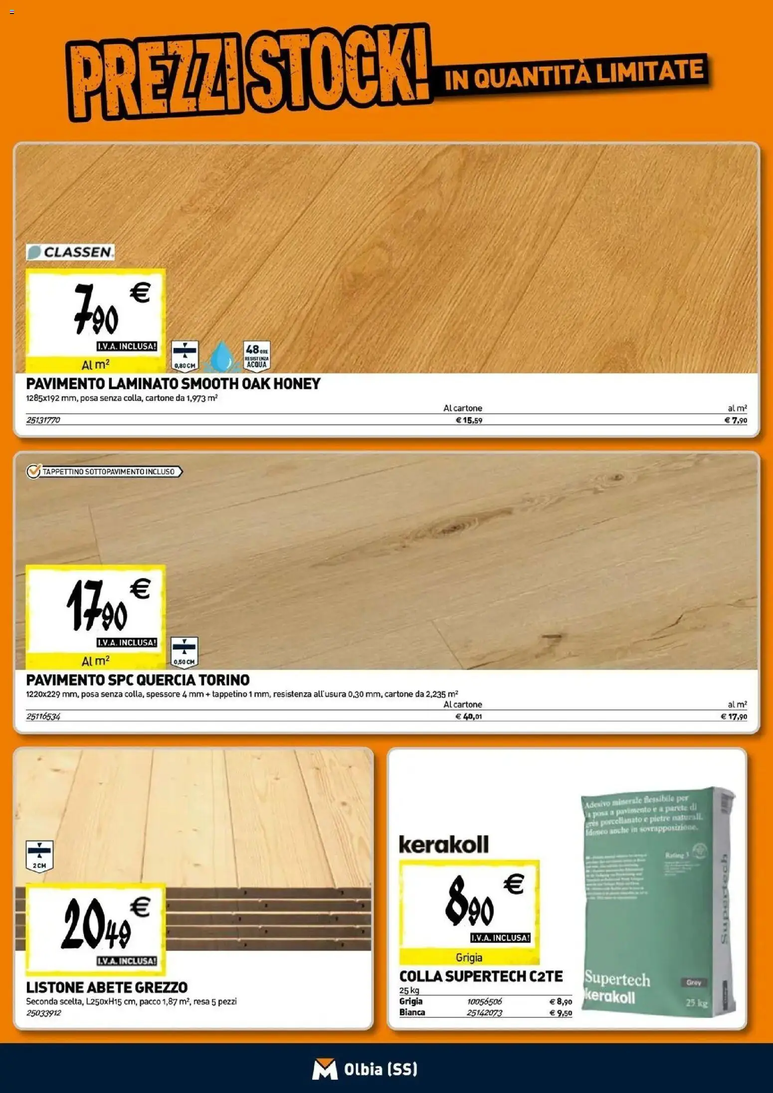 Nuovo TECNOMAT catalogo Olbia dal 24/09/2026 > offerte anteprima 🛍️ | Pagina: 12 | Prodotti: Pavimento, Acqua, Colla