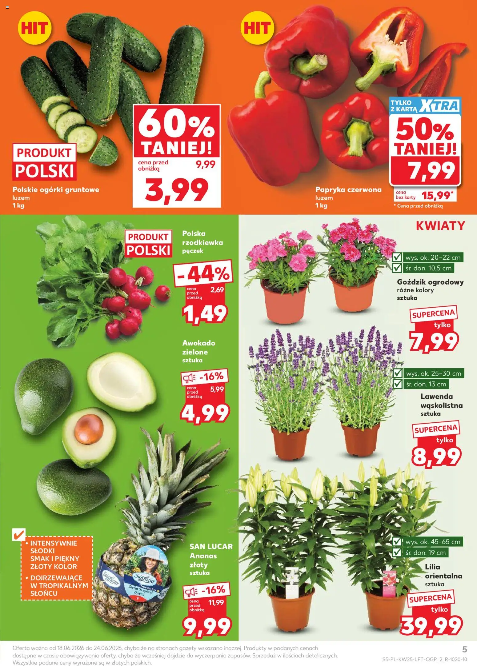 Kaufland Polsko leták od 18.06.2026 | Strana: 5 | Produkty: Ananas, Karty