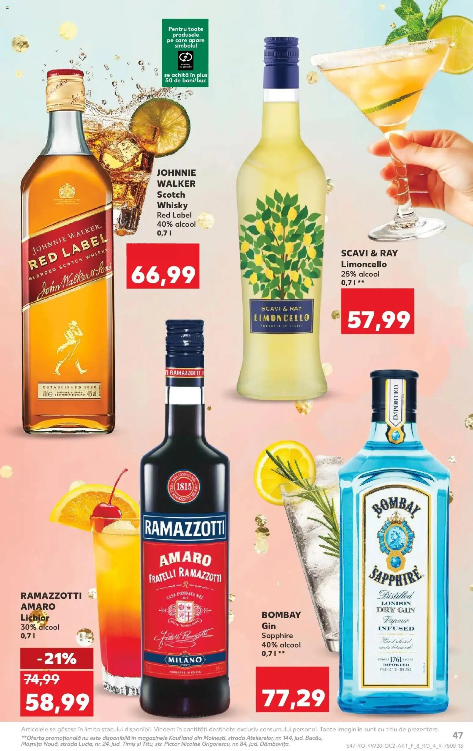 Noul catalog Kaufland – valabil de la 13.05.2026 | Pagină: 47 | Produse: Lichior, Gin