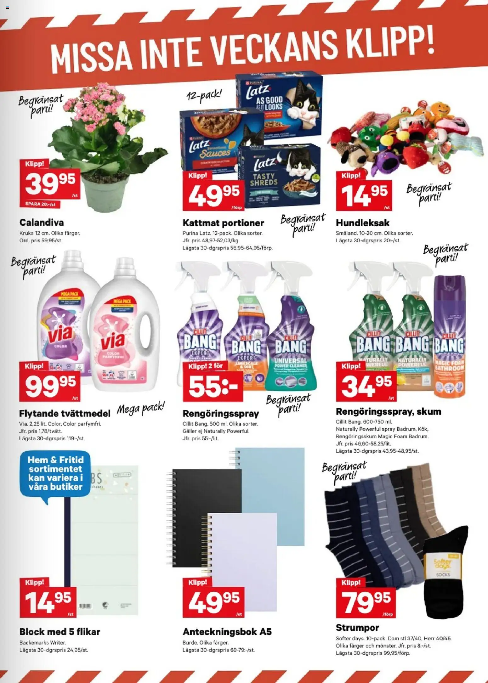 City Gross reklamblad aktuell från 10/08/2026 | Sida: 7 | Produkter: Tvättmedel, Kruka, Cillit bang, Kattmat