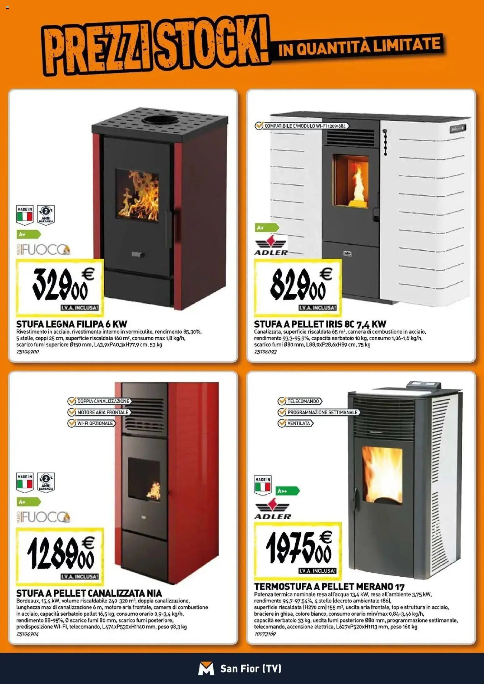 Nuovo TECNOMAT catalogo San Fior dal 27/08/2026 > offerte anteprima 🛍️ | Pagina: 9 | Prodotti: Pellet, Stufa a pellet, Stufa, Top