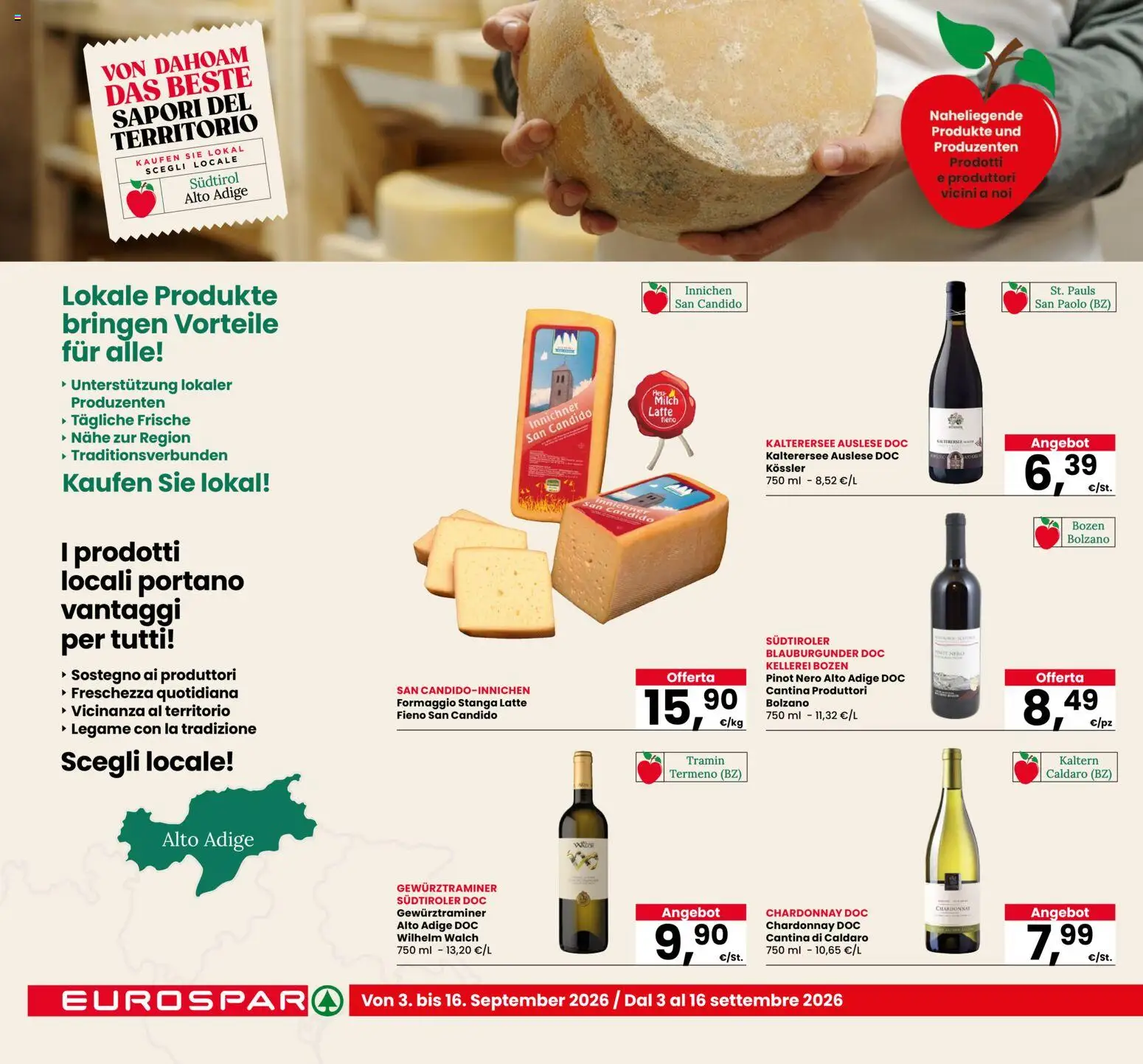 Volantino Eurospar del 03/09/2026 | Pagina: 10 | Prodotti: Latte, Formaggio