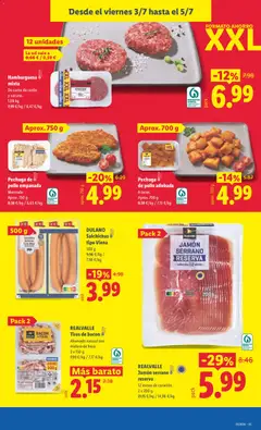 Vista previa Hamburguesa mixta, De carne de cerdo y vacuno. 1,08 kg válido desde el 29/06/2026 | Página: 35