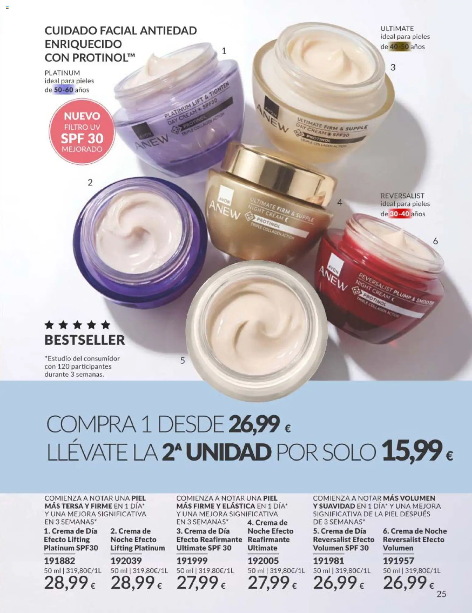 Catálogo AVON campaña 8 │ válido desde el 01/08/2026 | Página: 25 | Productos: Crema, Crema de día, Crema de noche