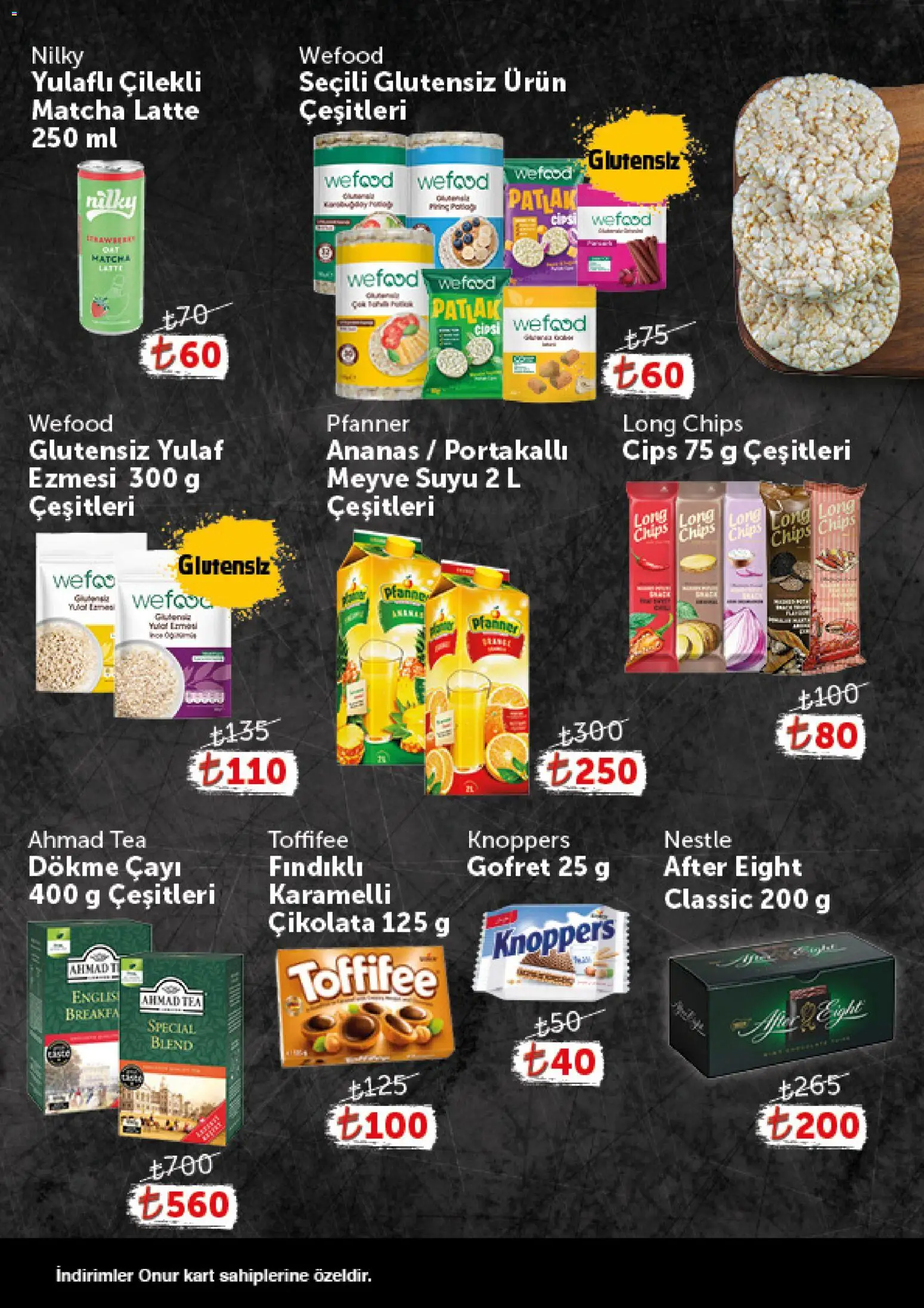 Onur Market - Katalog Gurme - 29 Eylül 2026 tarihinden itibaren geçerlidir | Sayfa: 11 | Ürünler: Çikolata, Ananas, Matcha, Yulaf