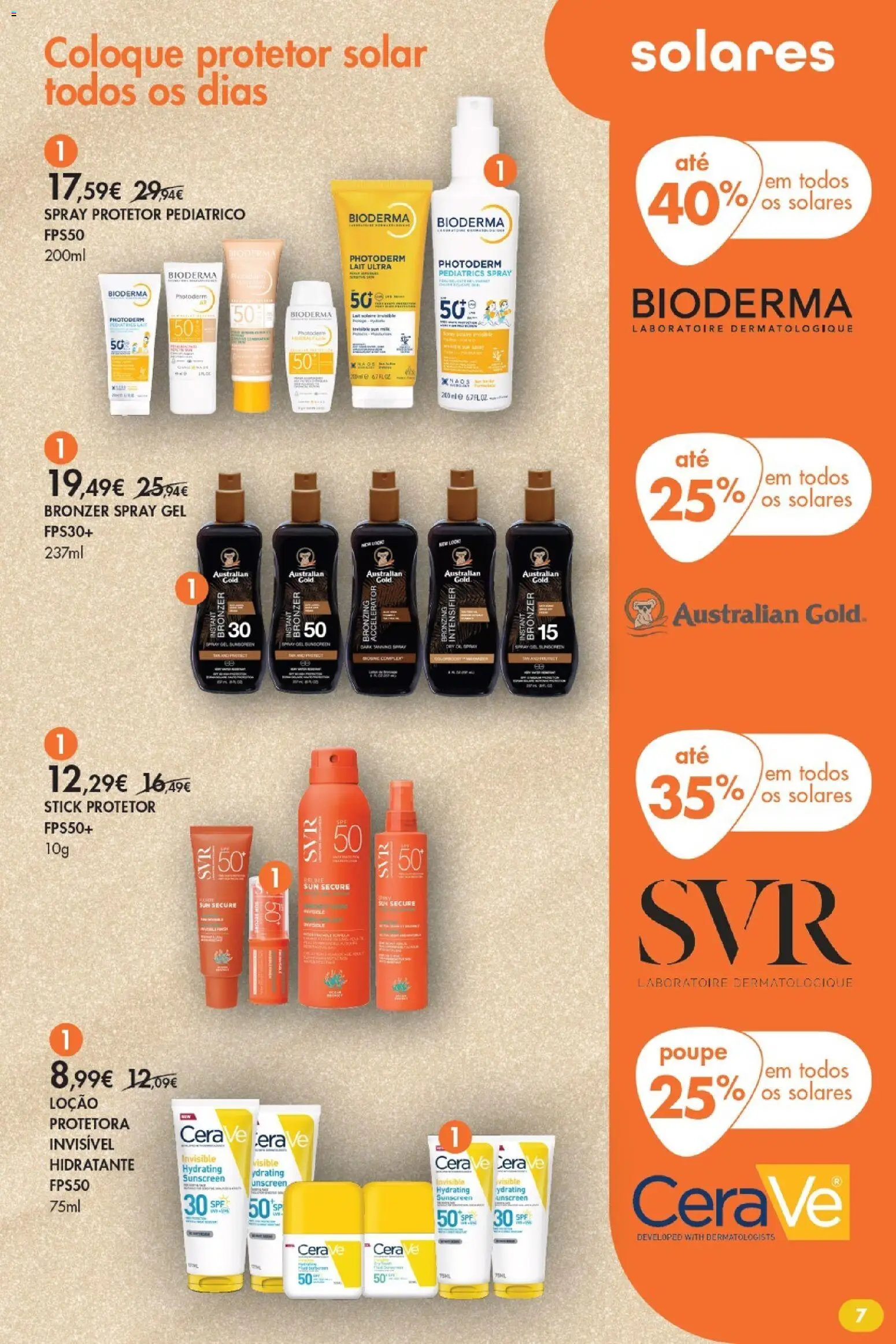 Pingo Doce Bem Estar Verão 2 Lojas │ válido de 14/07/2026 | Página: 7 | Produtos: Protetor solar, Bronzer