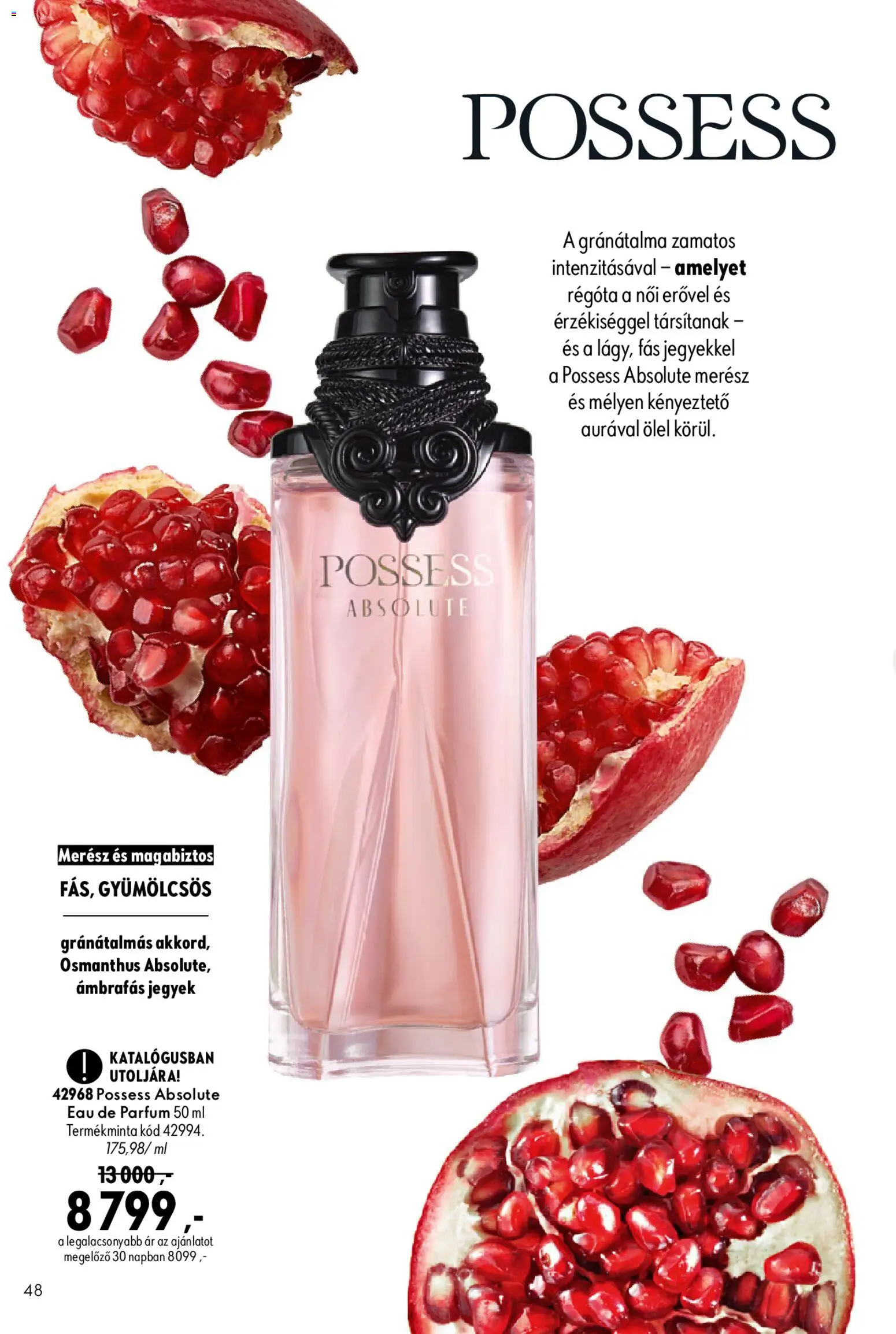 Oriflame akciós ujság - amely érvényes a következő dátumtól: 2026.09.09. | Oldal: 48 | Termékek: Parfüm, Gránátalma