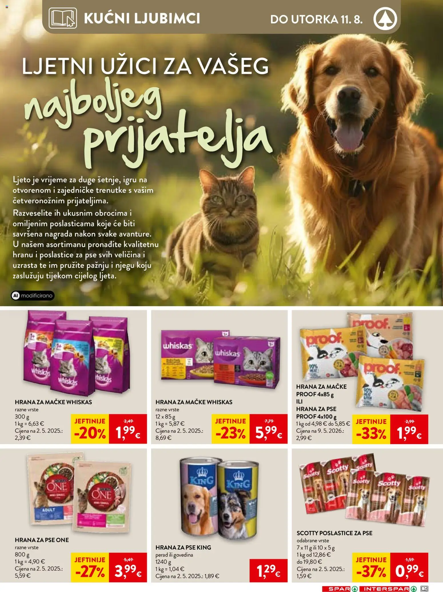 Interspar katalog | vrijedi od 04.08.2026 | Stranica: 28 | Proizvodi: Whiskas, Hrana za pse, Govedina, Hrana za mačke