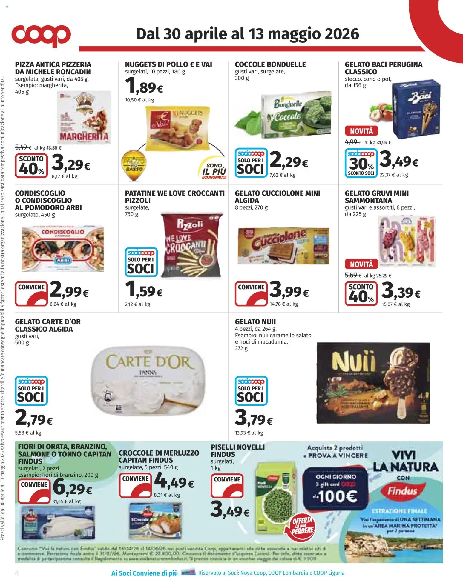 Volantino COOP del 30.04.2026 | Pagina: 8 | Prodotti: Pollo, Patatine, Data, Piselli