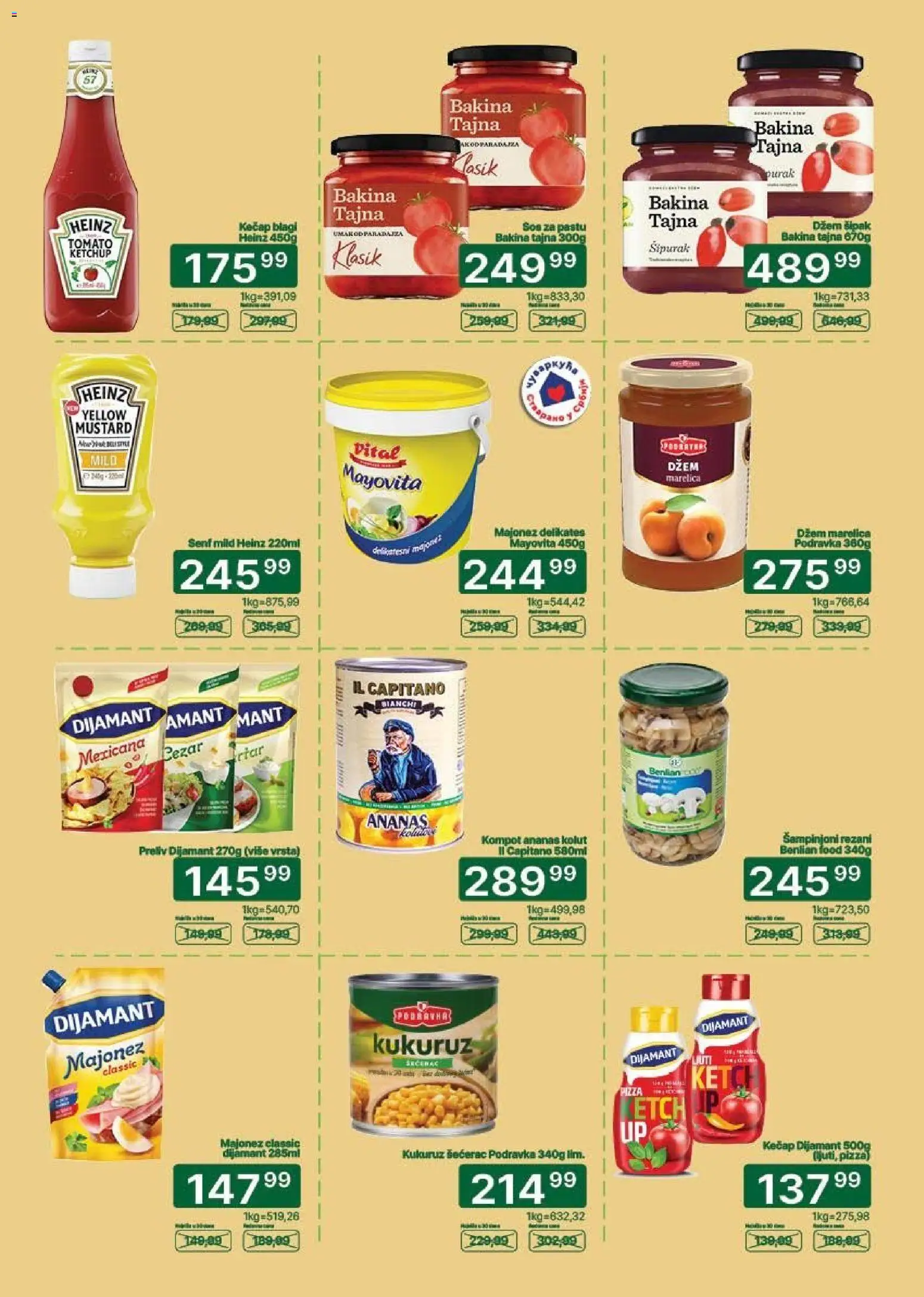 Univerexport katalog - važi od 25.05.2026 | Strana: 14 | Proizvode: Dzem, Kompot, Podravka, Kukuruz