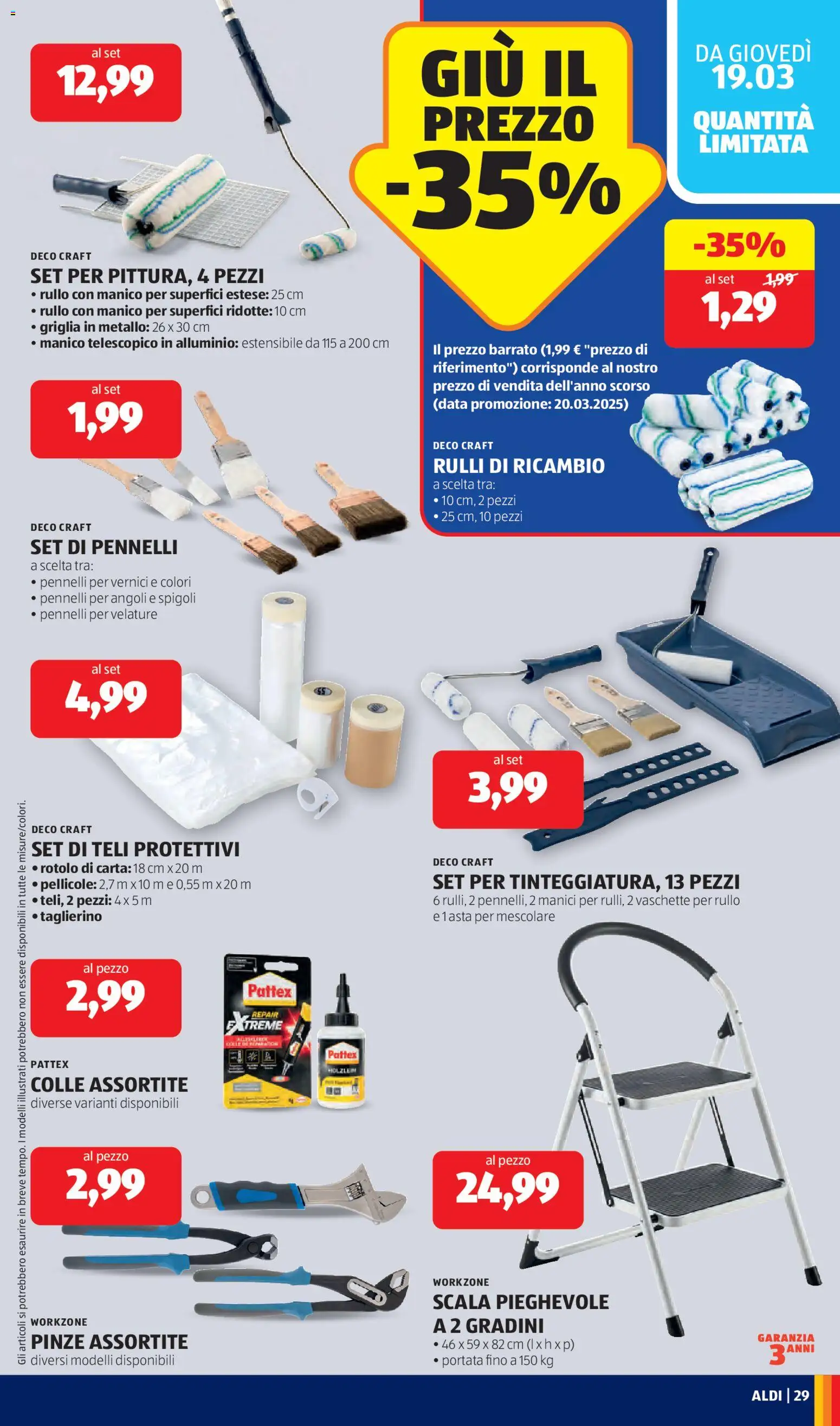 Volantino Aldi del 16.03.2026 | Pagina: 29 | Prodotti: Data, Scala, Alluminio, Pinze