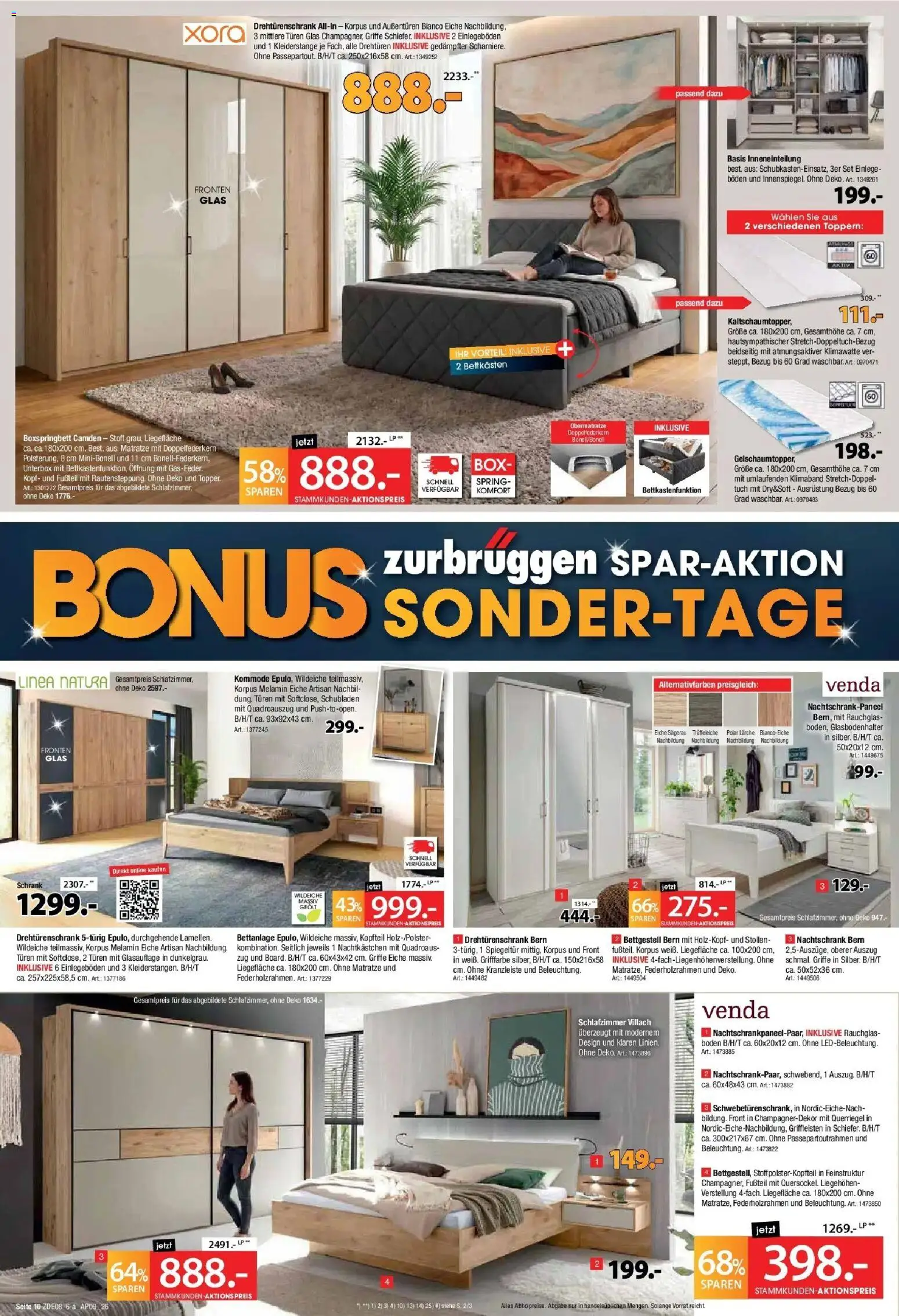 Zurbrüggen Bonus Sonder-Tage – gültig ab 22.08.2026 | Seite: 10 | Produkte: Matratze, Kommode, Schrank, Box