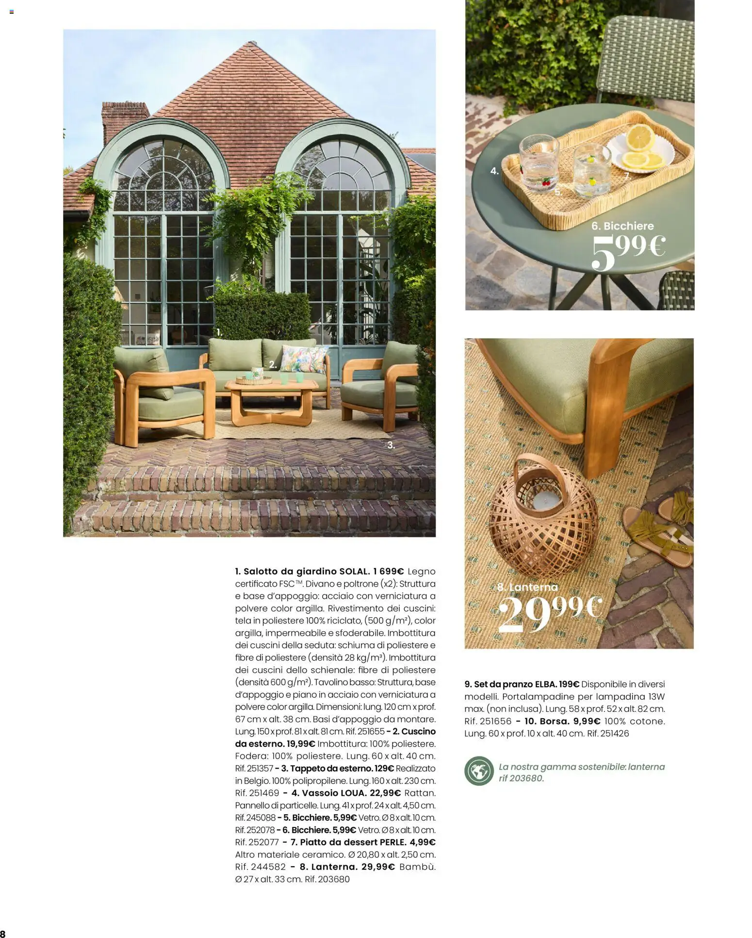 Volantino Maisons du Monde del 12.03.2026 | Pagina: 8 | Prodotti: Tavolino, Piatto, Divano, Tappeto
