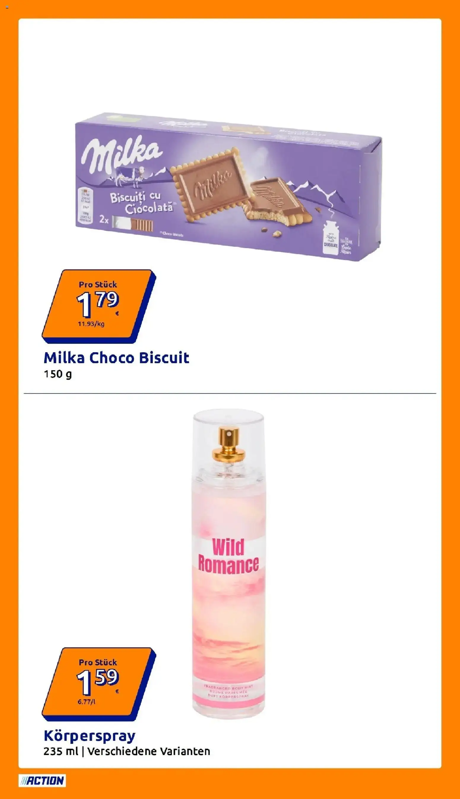 Action - Action: Kleine Preise, große Freude ab 12.08.2026 → Angebote nächste Woche | Seite: 28 | Produkte: Duft, Milka, Körperspray