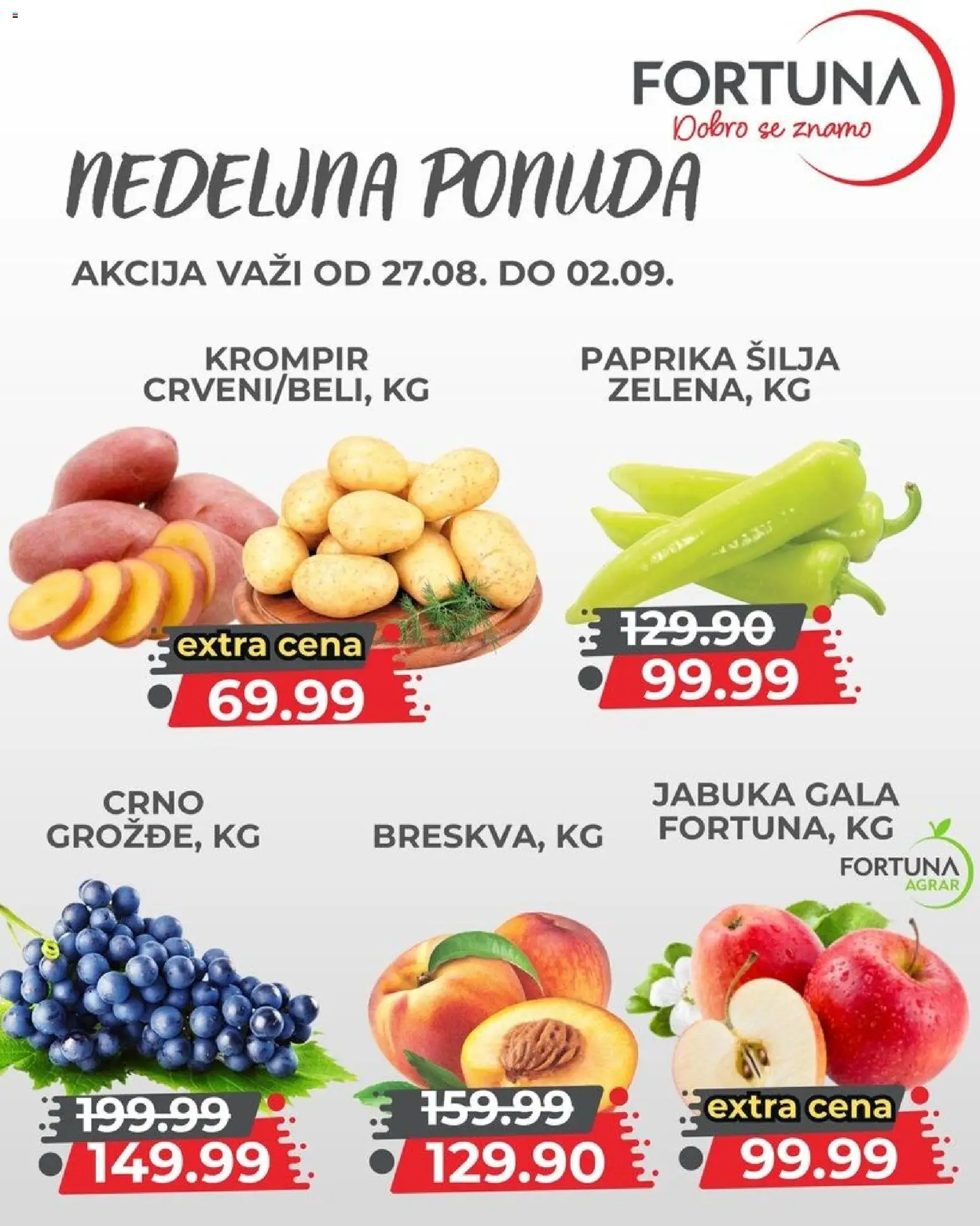 Fortuna Market katalog - važi od 27.08.2026 | Strana: 3 | Proizvode: Krompir, Paprika
