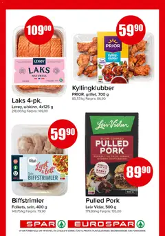 Forhåndsvisning av Laks 4-pk., Lerøy, u/skinn, 4x125 g gyldig fra 25.05.2026 | Side: 7 | Produkter: Kylling, Portofel pentru carduri, Chiftele, Combină frigorifică