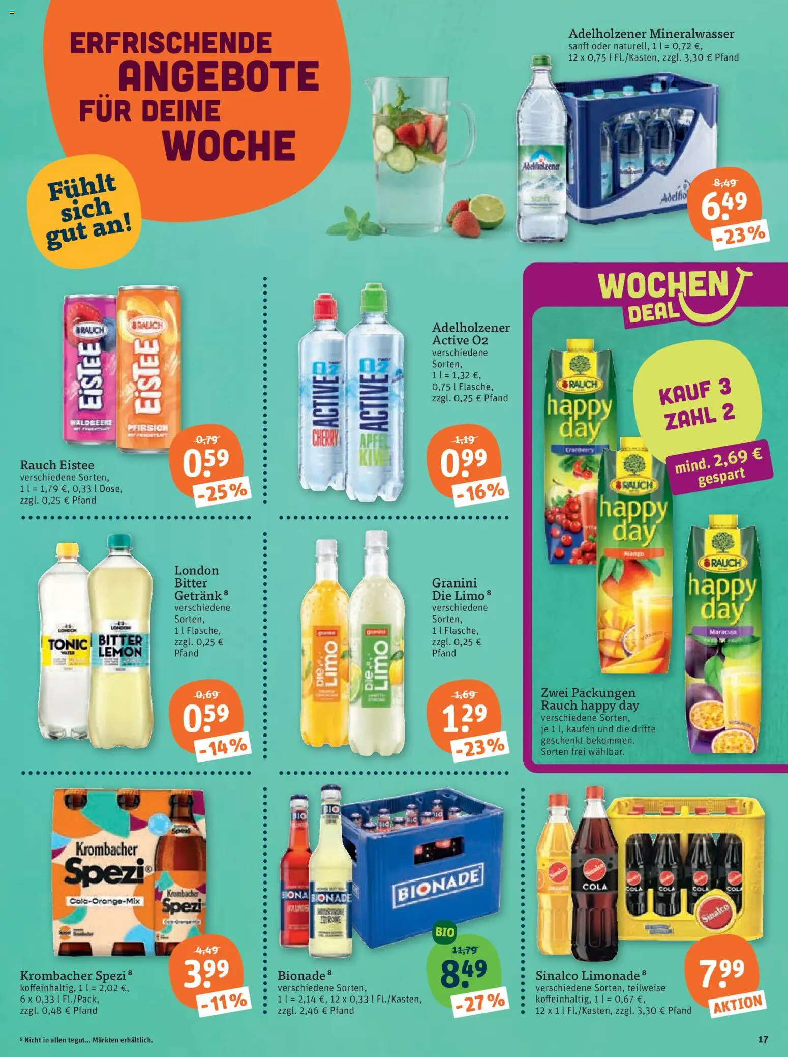 Tegut Prospekt – gültig ab 12.06.2026 | Seite: 19 | Produkte: Cola, Mango, Pfirsich, Krombacher