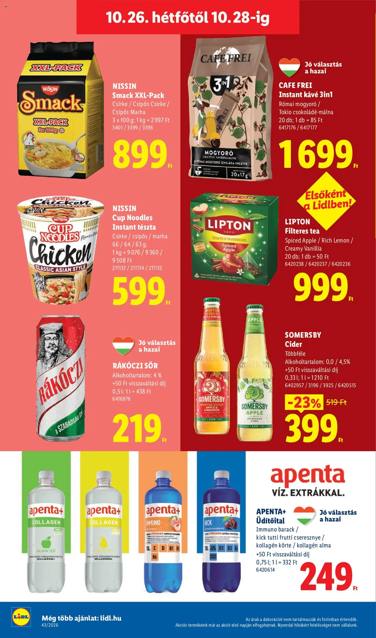 Lidl akciós ujság - amely érvényes a következő dátumtól: 2026.10.22. | Oldal: 68