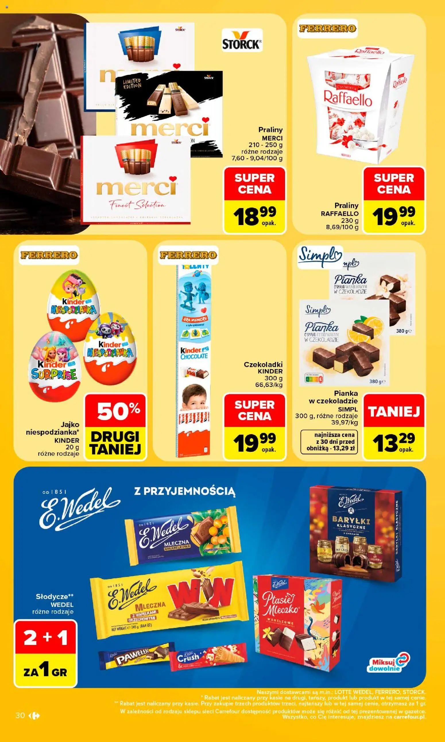Carrefour gazetka od 31.08.2026 | Strona: 32 | Produkty: Raffaello, Czekoladki, Praliny, Merci