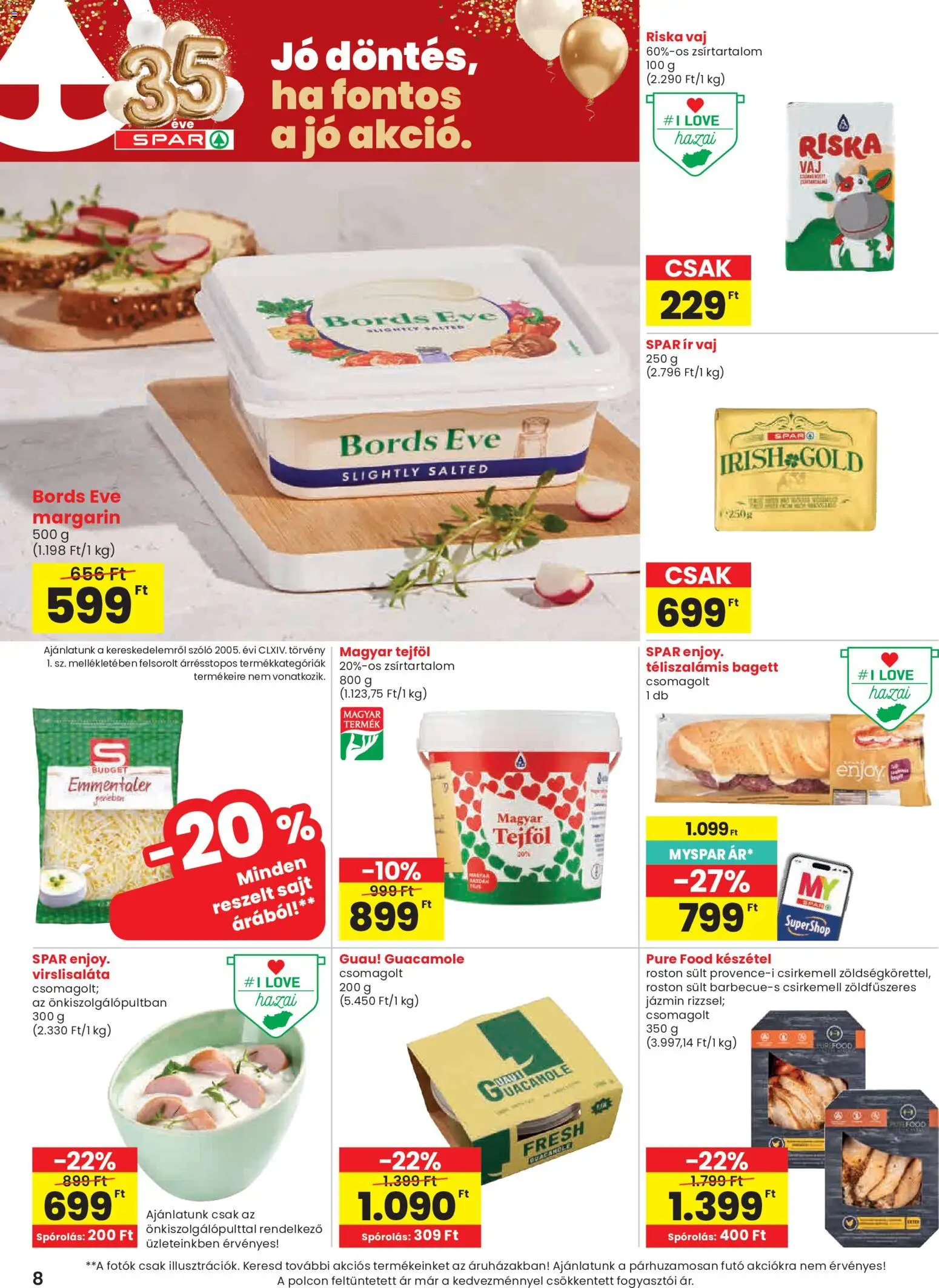 Spar akciós ujság - amely érvényes a következő dátumtól: 28.05.2026 | Oldal: 8 | Termékek: Szőlő, Bagett, Guacamole, Margarin