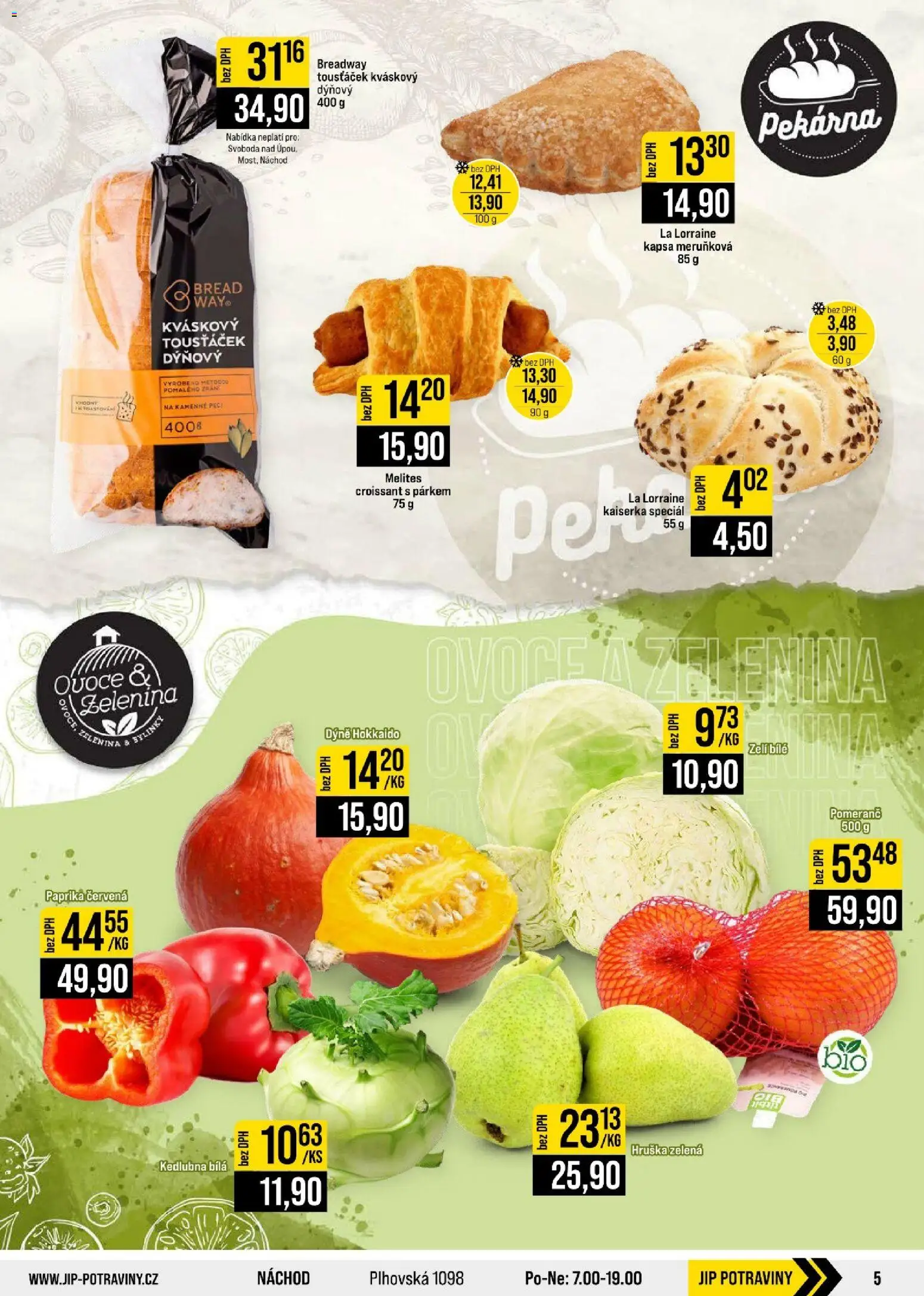 Jip leták - Cash & Carry od 21.10.2026 | Strana: 5 | Produkty: Kaiserka, Zelí, Paprika, Croissant