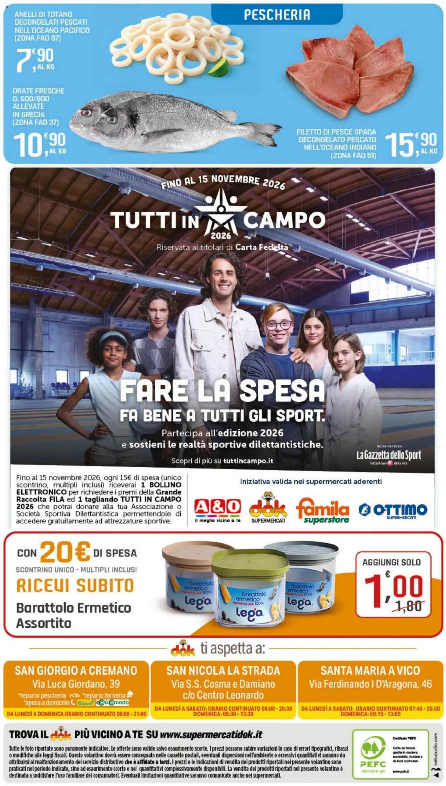 Volantino DOK del 24/09/2026 | Pagina: 20 | Prodotti: Filetto di pesce, Pesce, Filetto, Totano