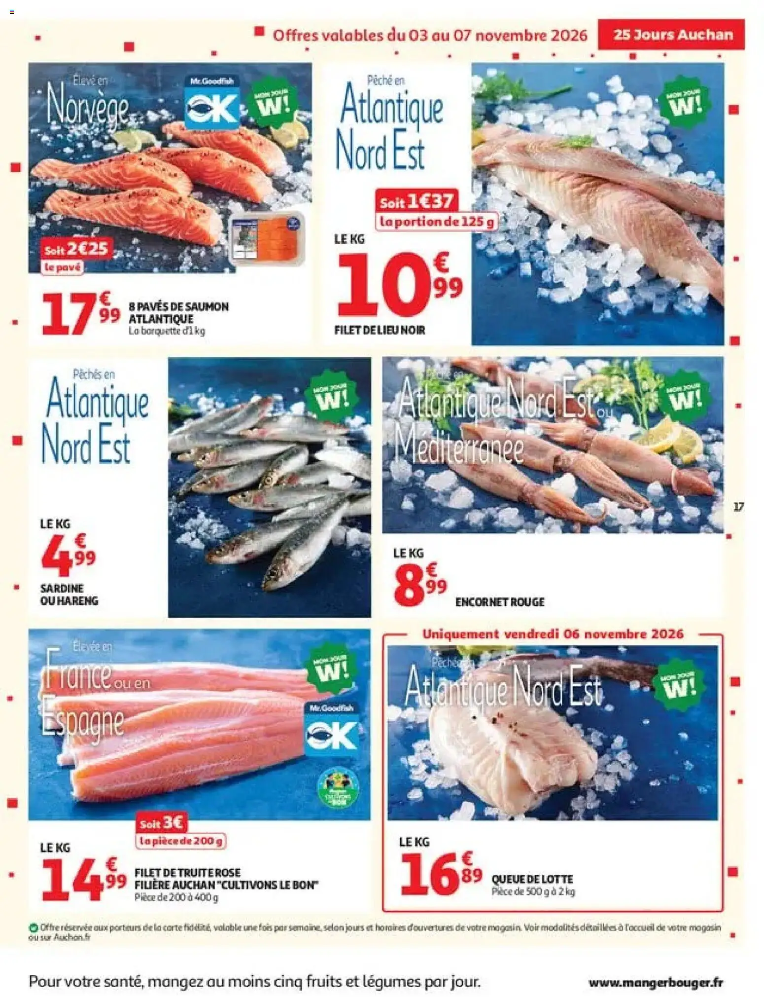 {H1} | Page: 17 | Produits: Hareng, Truite, Pêches, Saumon