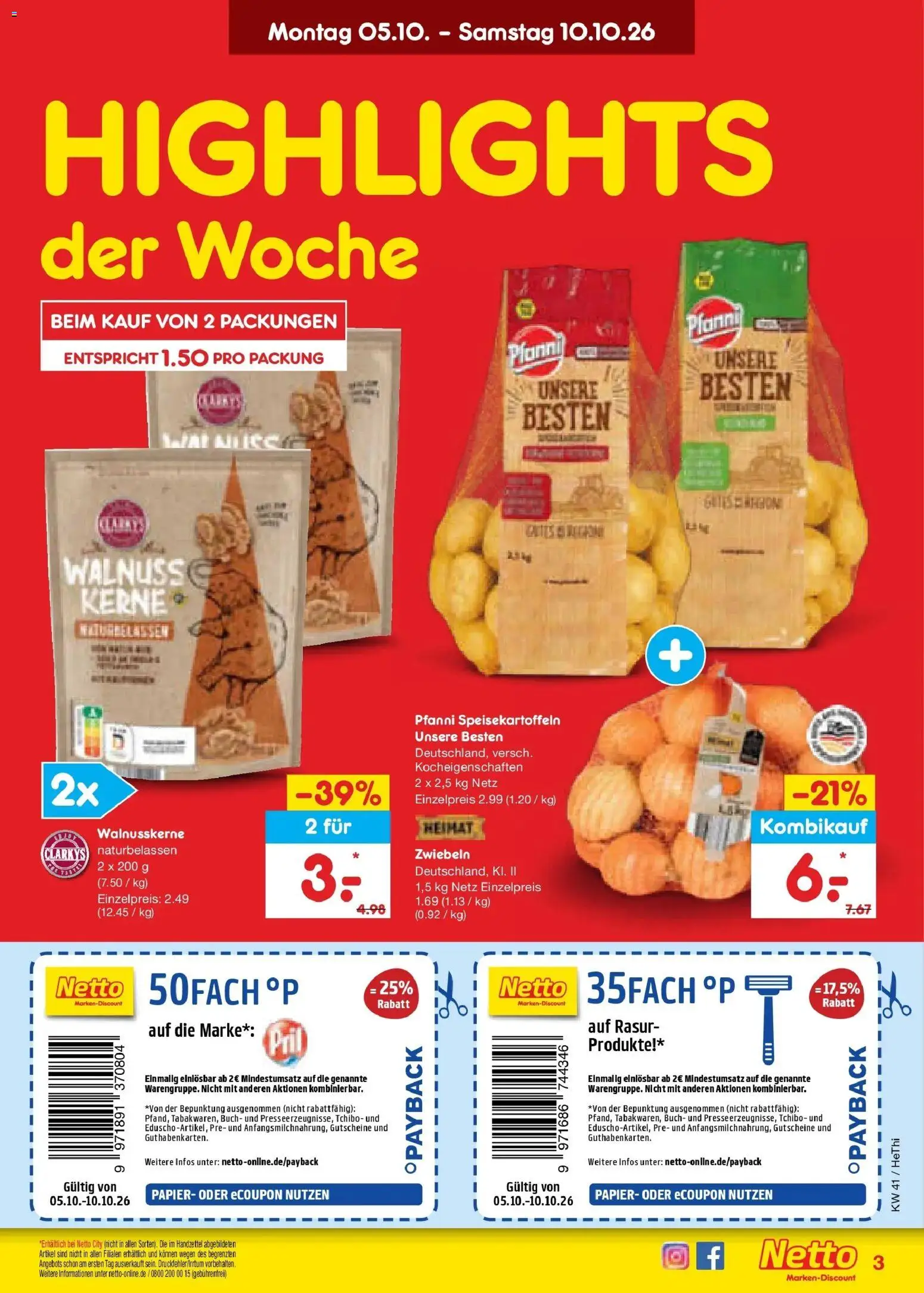 Netto Marken-Discount Prospekt Hamburg (ab 05.10.2026) » Angebote | Seite: 3 | Produkte: Zwiebeln