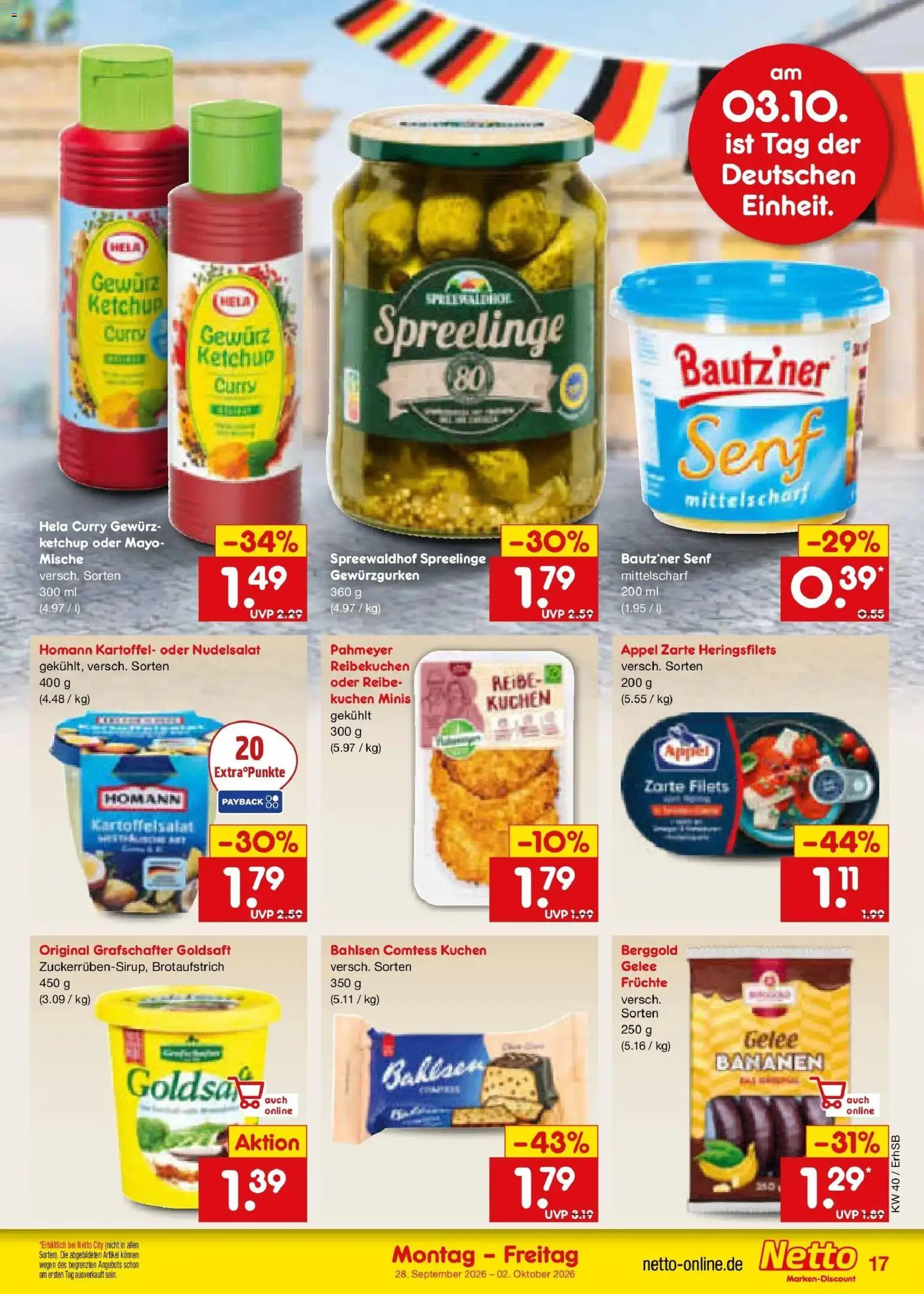 Netto Marken-Discount Prospekt Metten – gültig ab 28.09.2026 | Seite: 23 | Produkte: Bananen, Kuchen, Ketchup