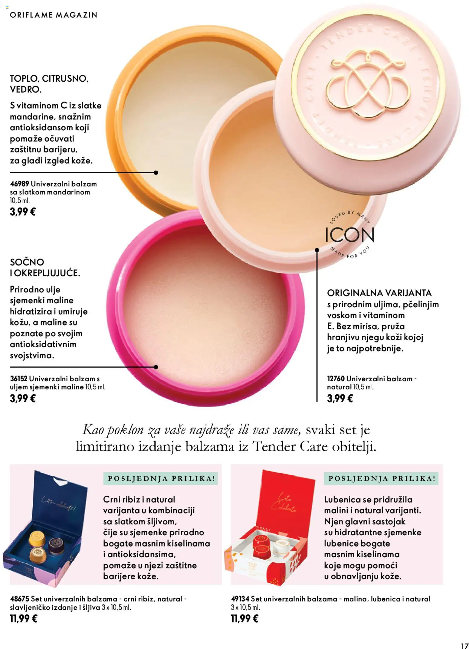 Oriflame katalog | vrijedi od 07.10.2026 | Stranica: 17 | Proizvodi: Ulje, Šljiva, Lubenica, Sjemenke