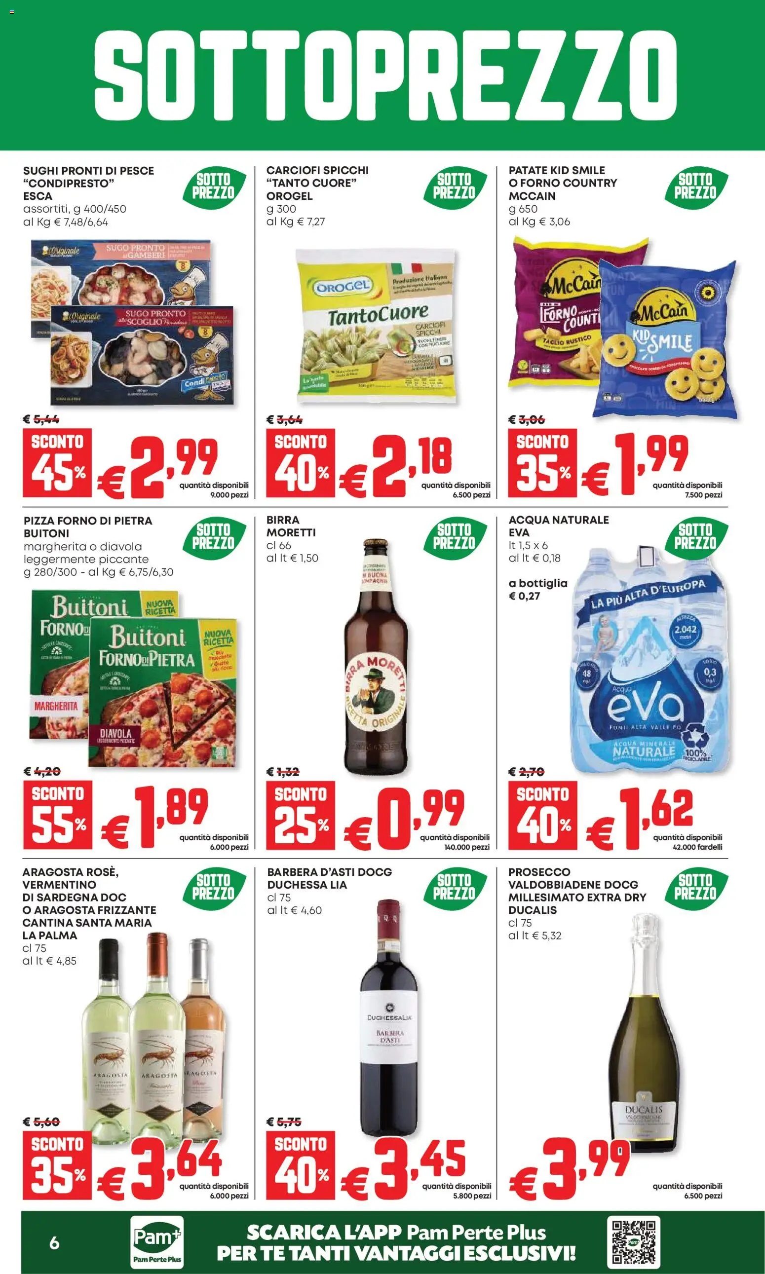 Volantino Panorama del 07.05.2026 | Pagina: 6 | Prodotti: Pizza, Birra, Acqua, Forno