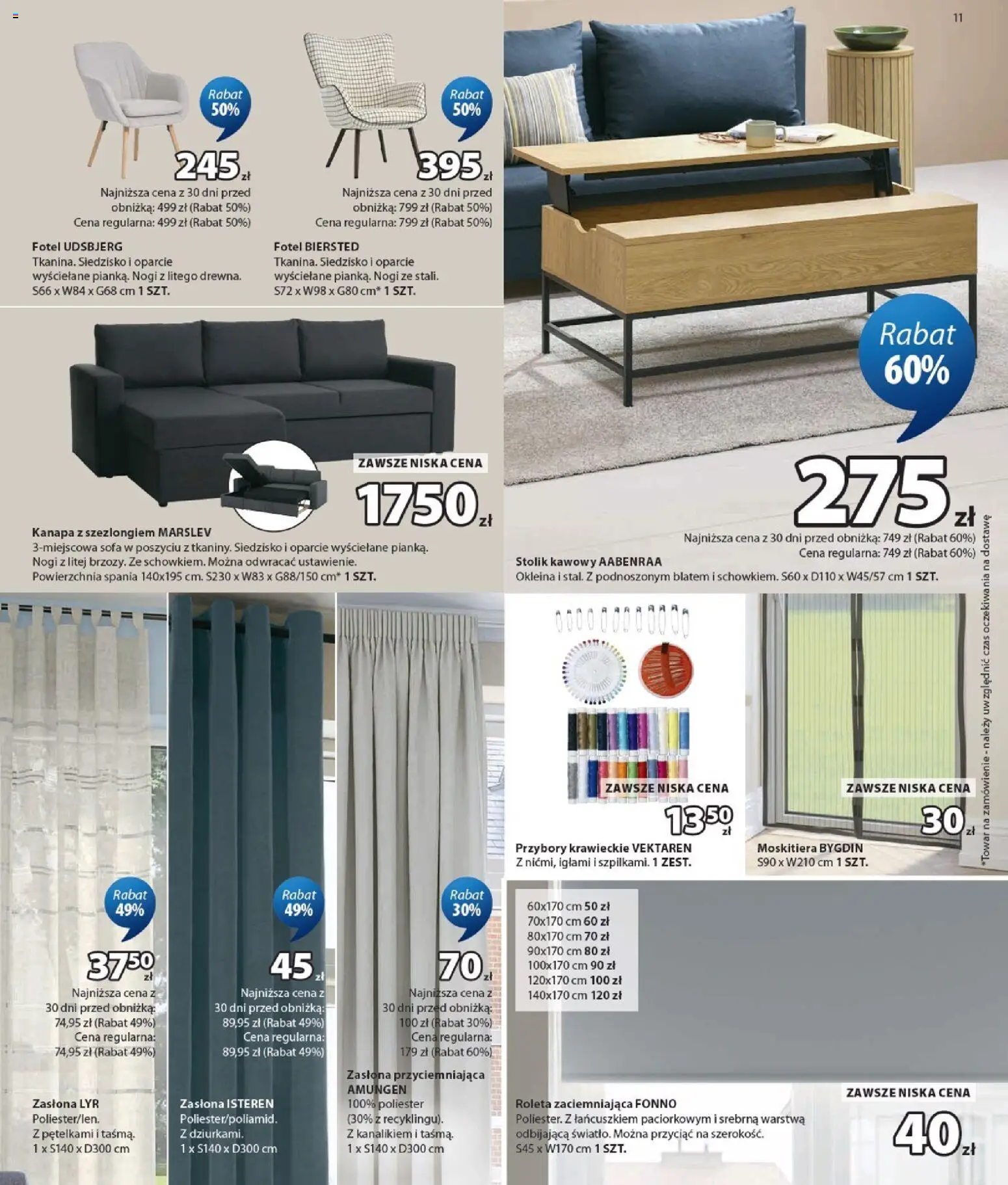 JYSK gazetka od 29.07.2026 | Strona: 11 | Produkty: Moskitiera, Sofa, Fotel, Kanapa