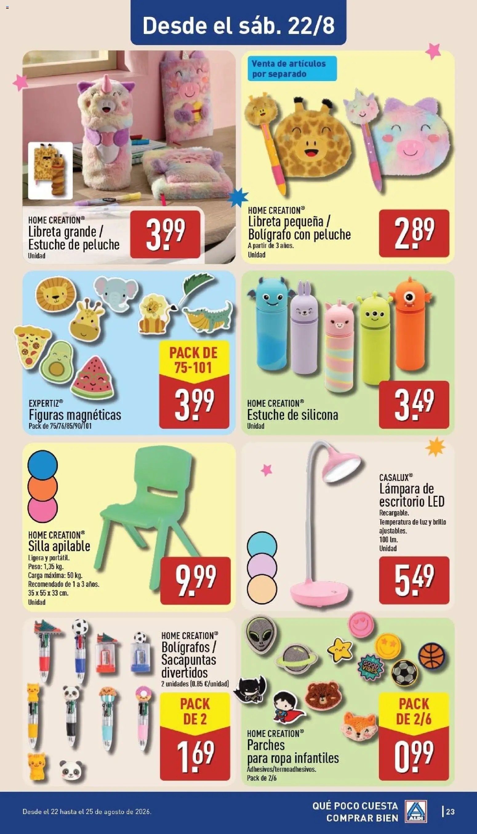 Aldi folleto Baleares │ válido desde el 17/08/2026 | Página: 23 | Productos: Silla apilable, Ropa, Silla, Lámpara