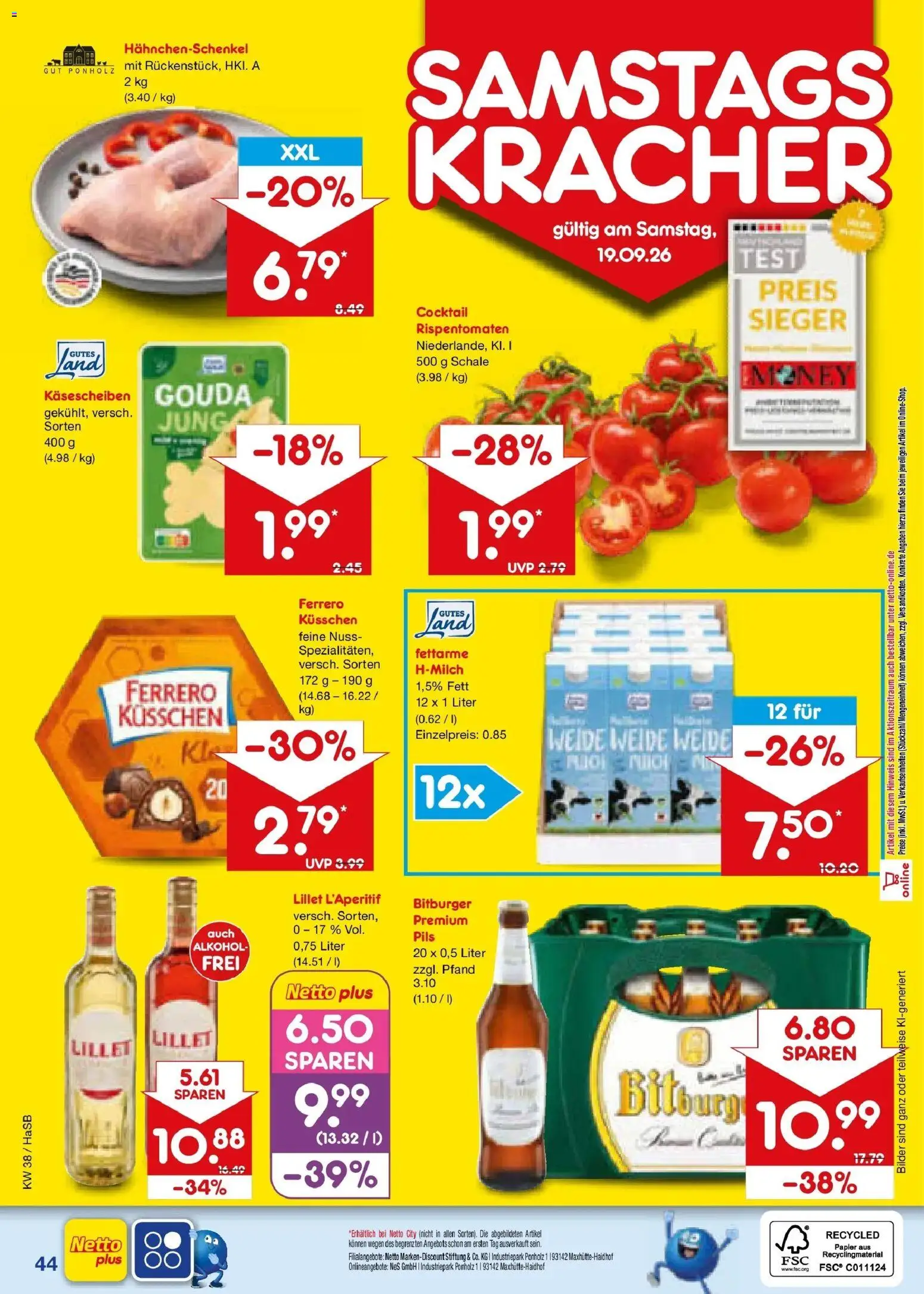 Netto Marken-Discount Prospekt Unna – gültig ab 14.09.2026 | Seite: 58 | Produkte: Bitburger, Hahnchenschenkel, Pils, Lillet